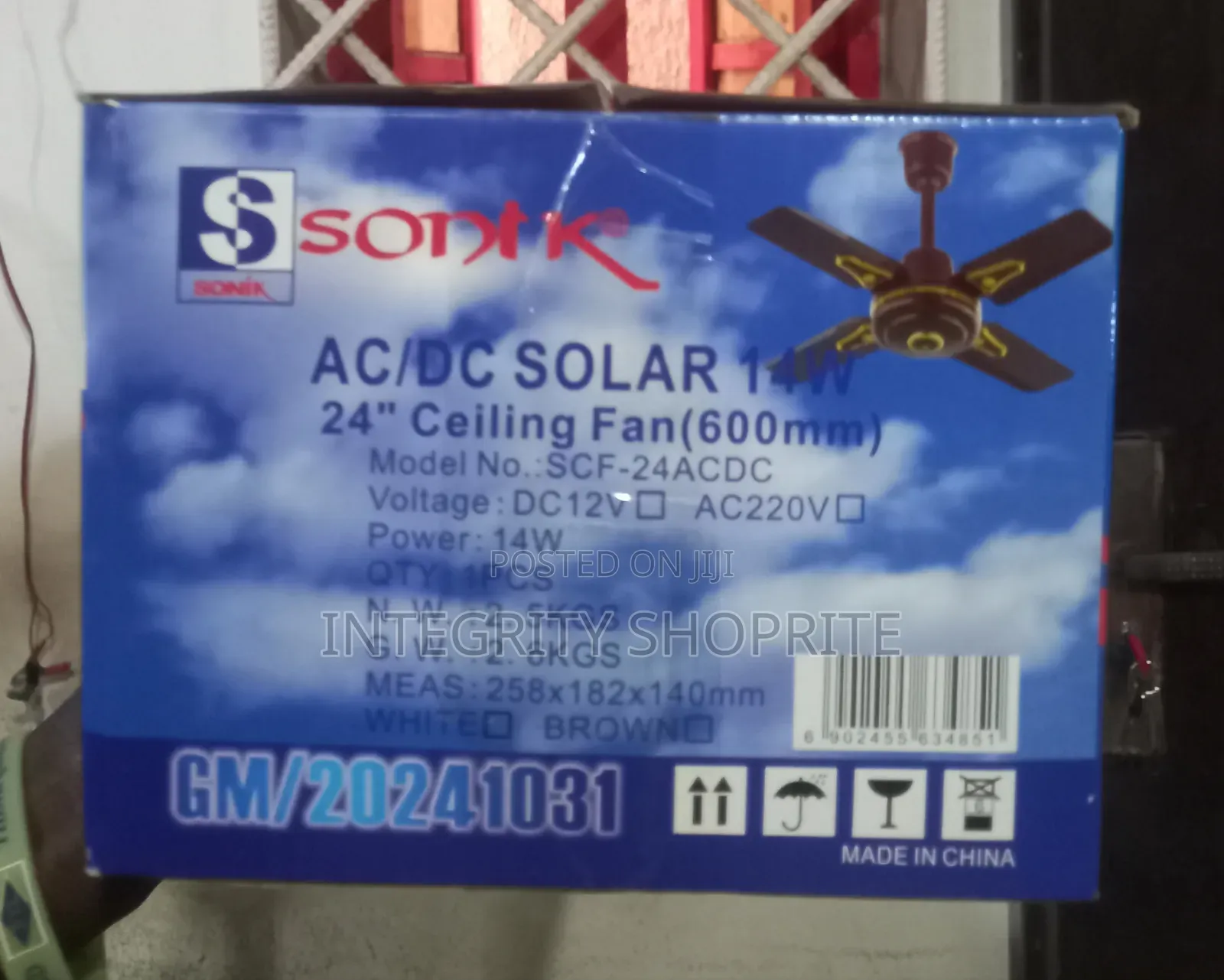 Sonik Ac/Dc 14w Copper Ceiling Fan Solar Panel