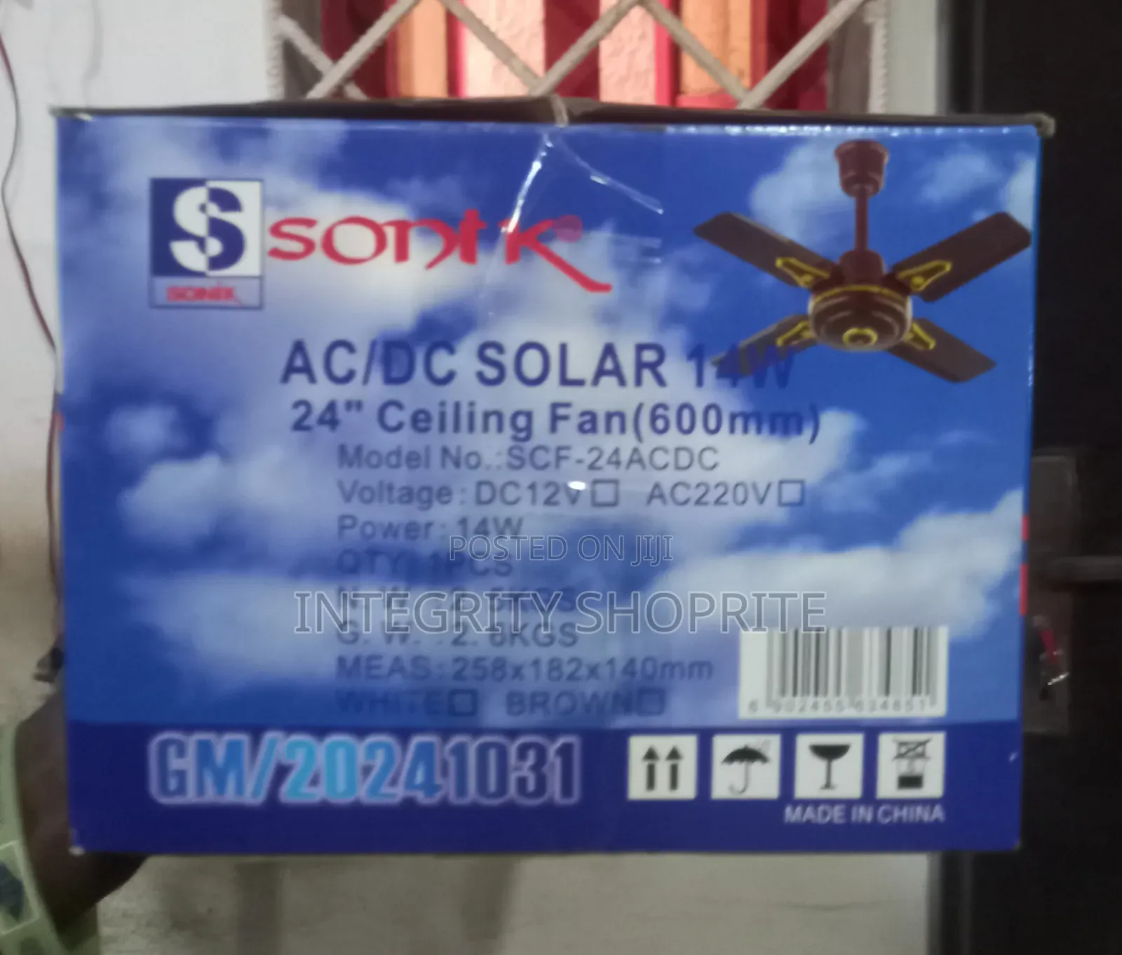 Sonik Ac/Dc 14w Copper Ceiling Fan Solar Panel