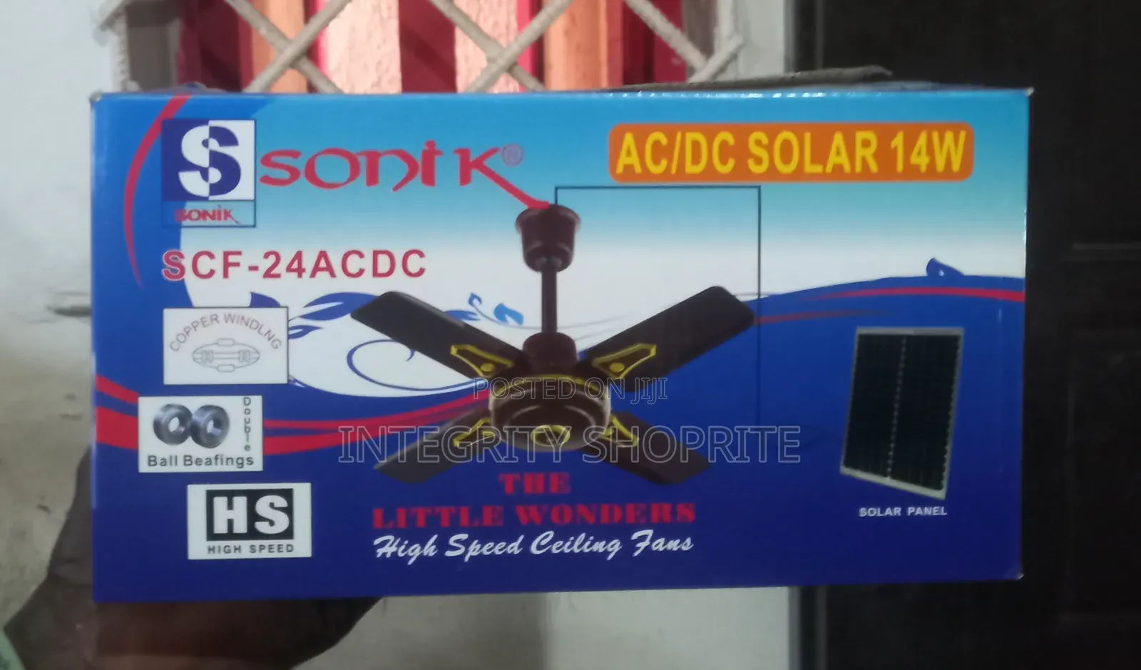 Sonik Ac/Dc 14w Copper Ceiling Fan Solar Panel