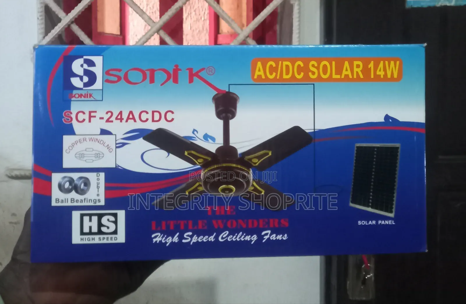 Sonik Ac/Dc 14w Copper Ceiling Fan Solar Panel