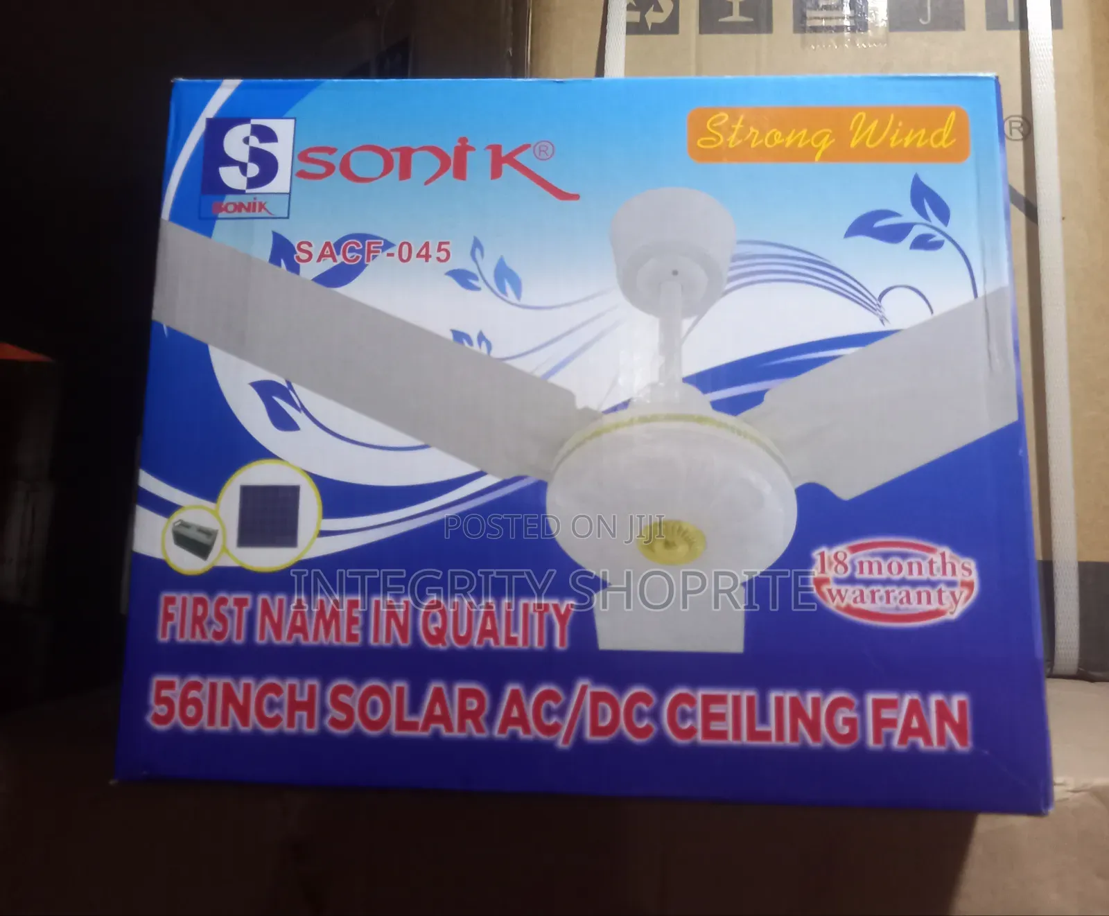 Sonik Ac/Dc 15w Copper Ceiling Fan Solar Panel