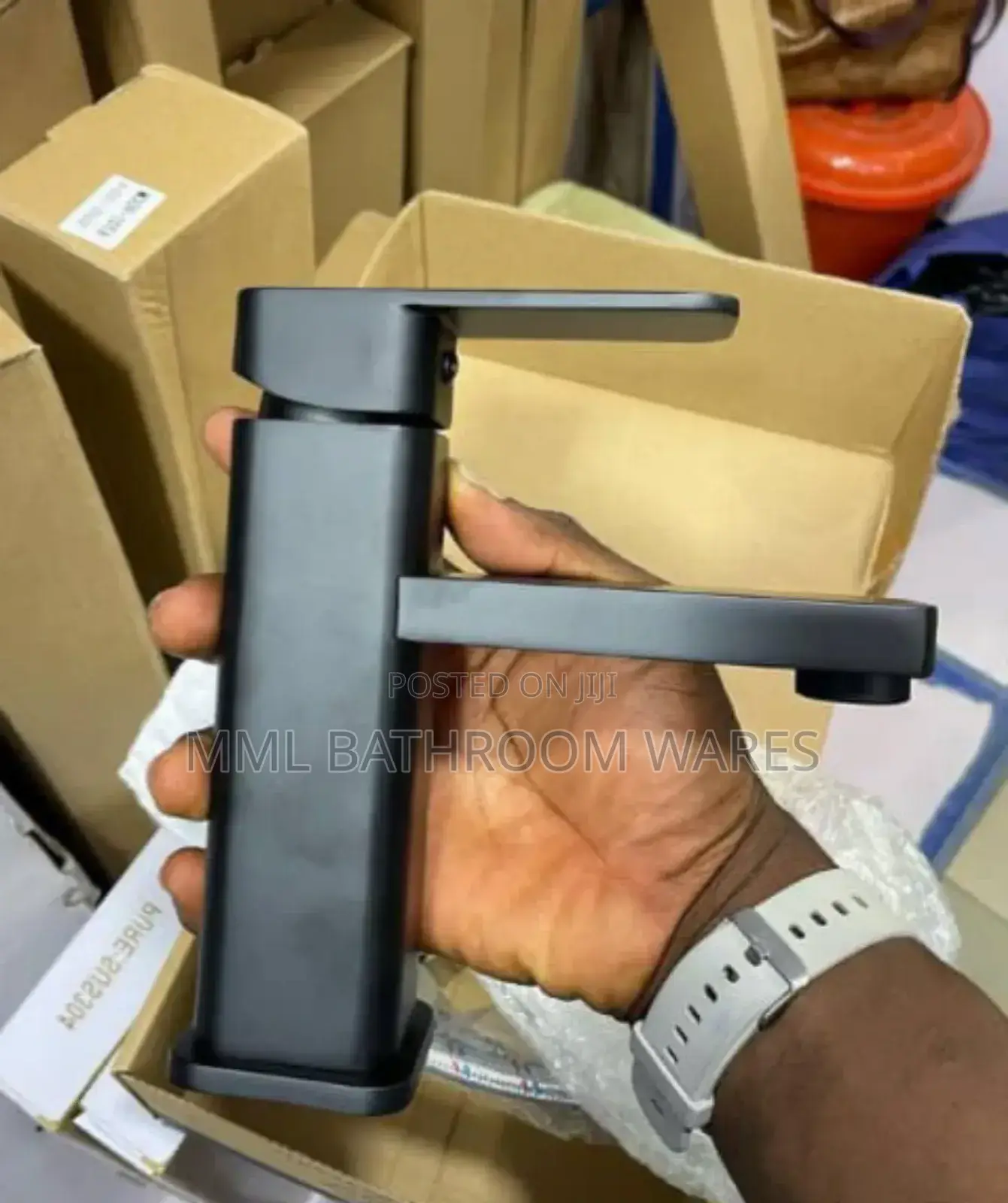 Modern Black 304 Stainless Steel Faucet for Bathroom Sink