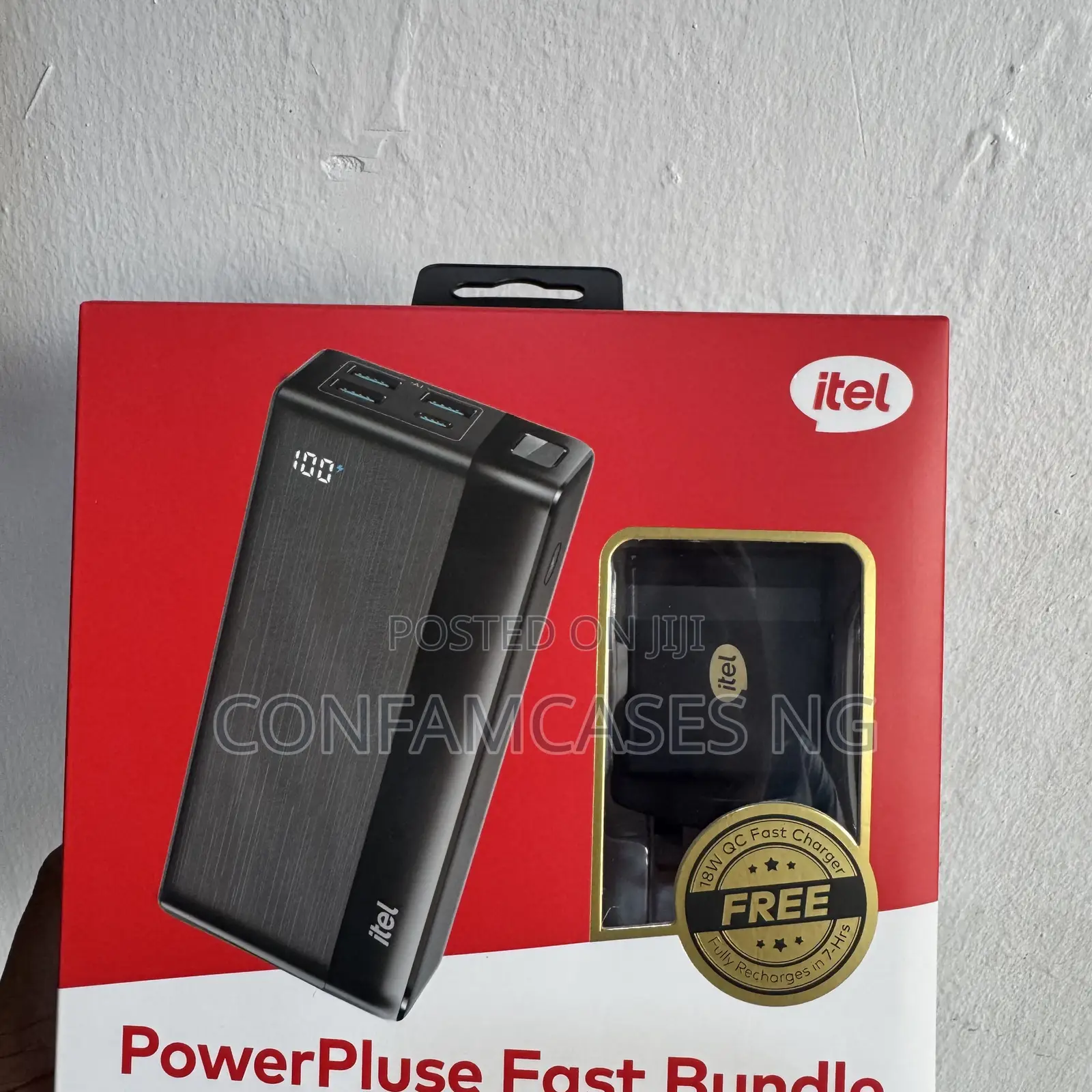 Itel 27000mah Power Bank + Free 18w Charger
