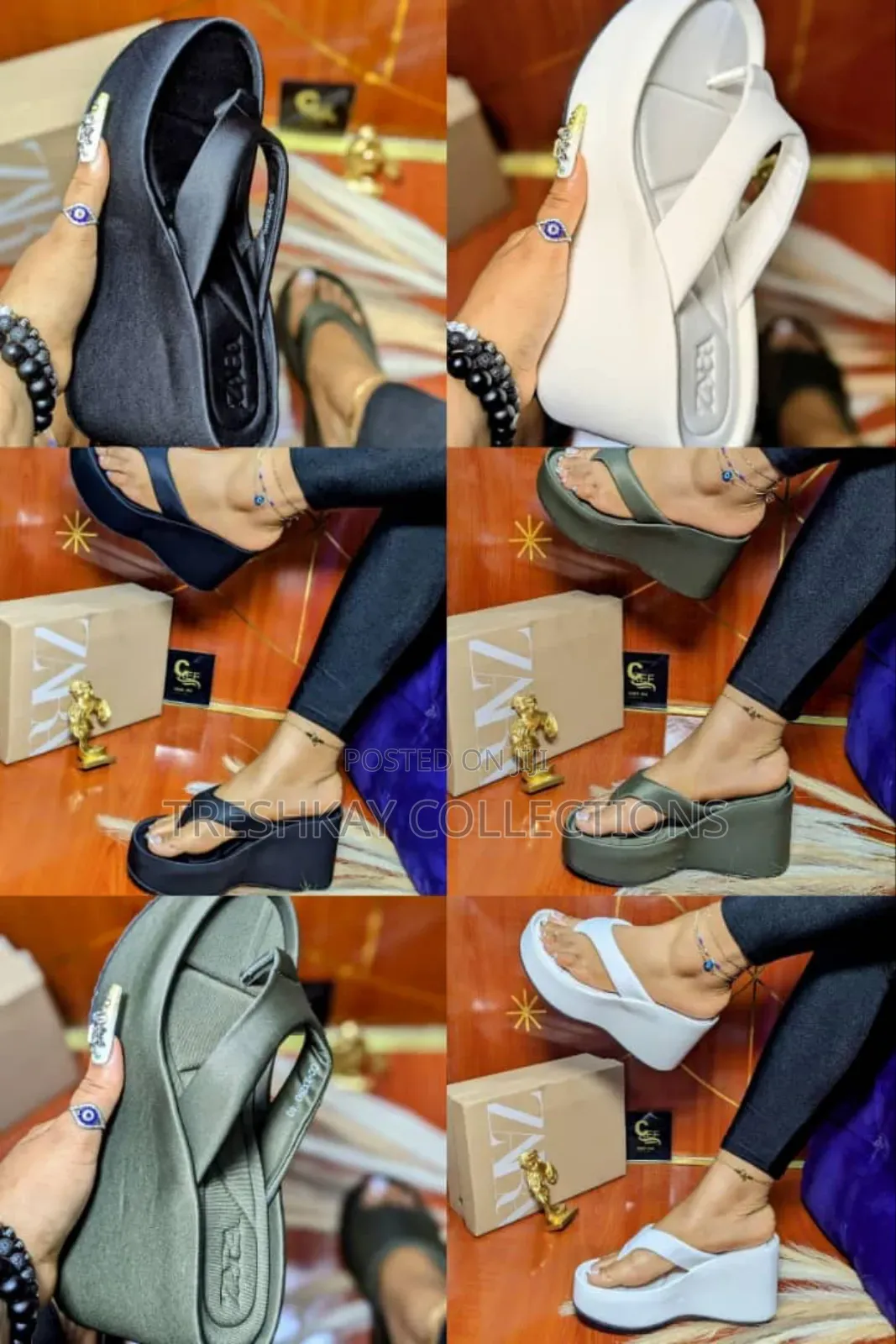 Quality Et Comfy Wedge Heels Slippers 