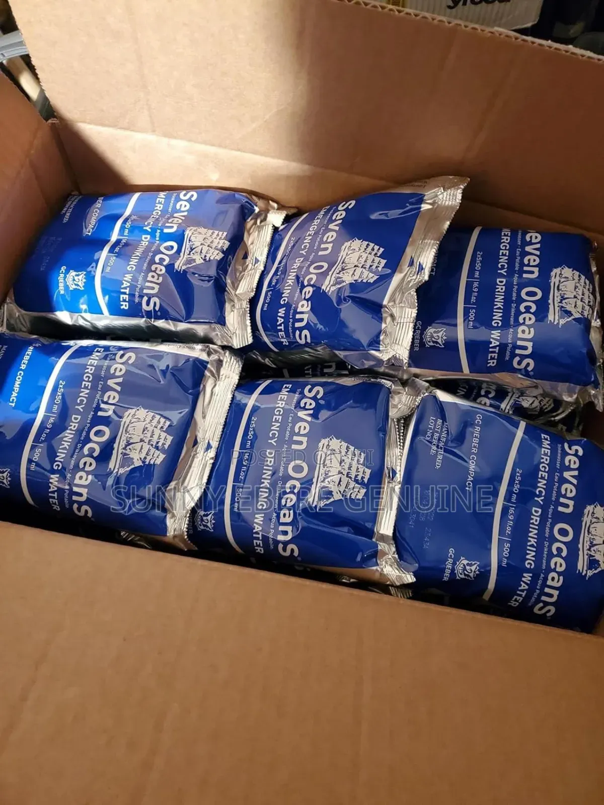 Seven Ocean Emergency Drinking Water, Emergency Food