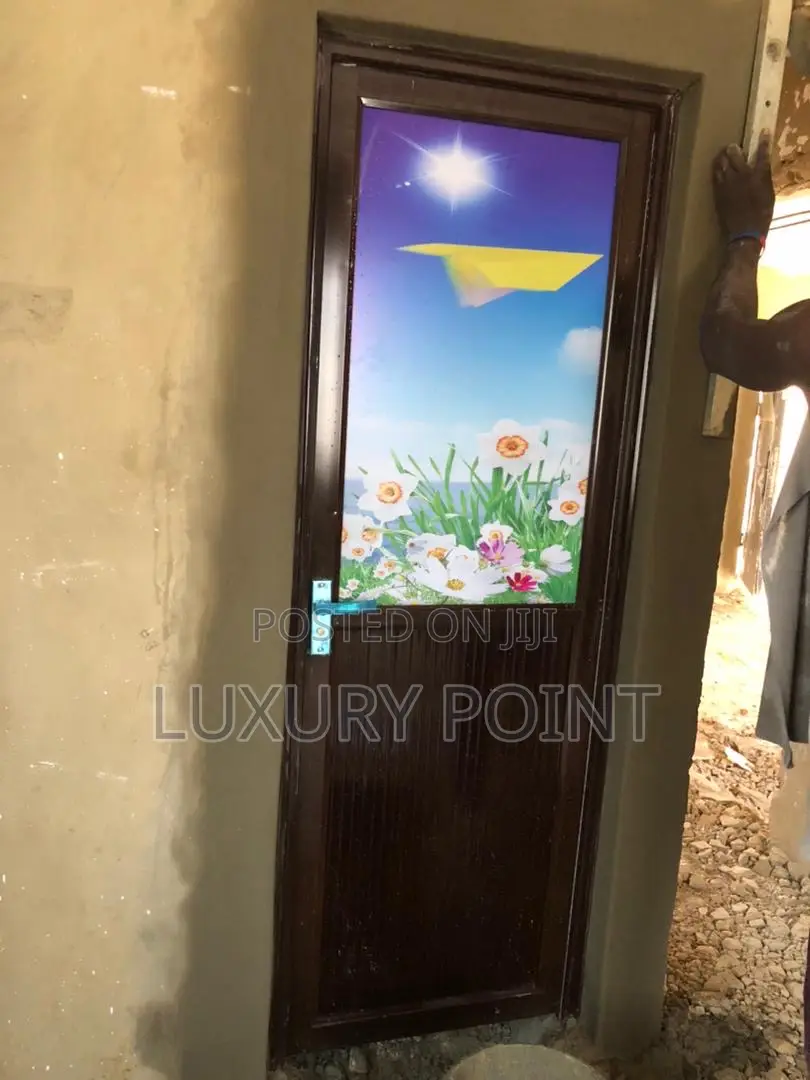 Aluminum Half Glass Toilet Door