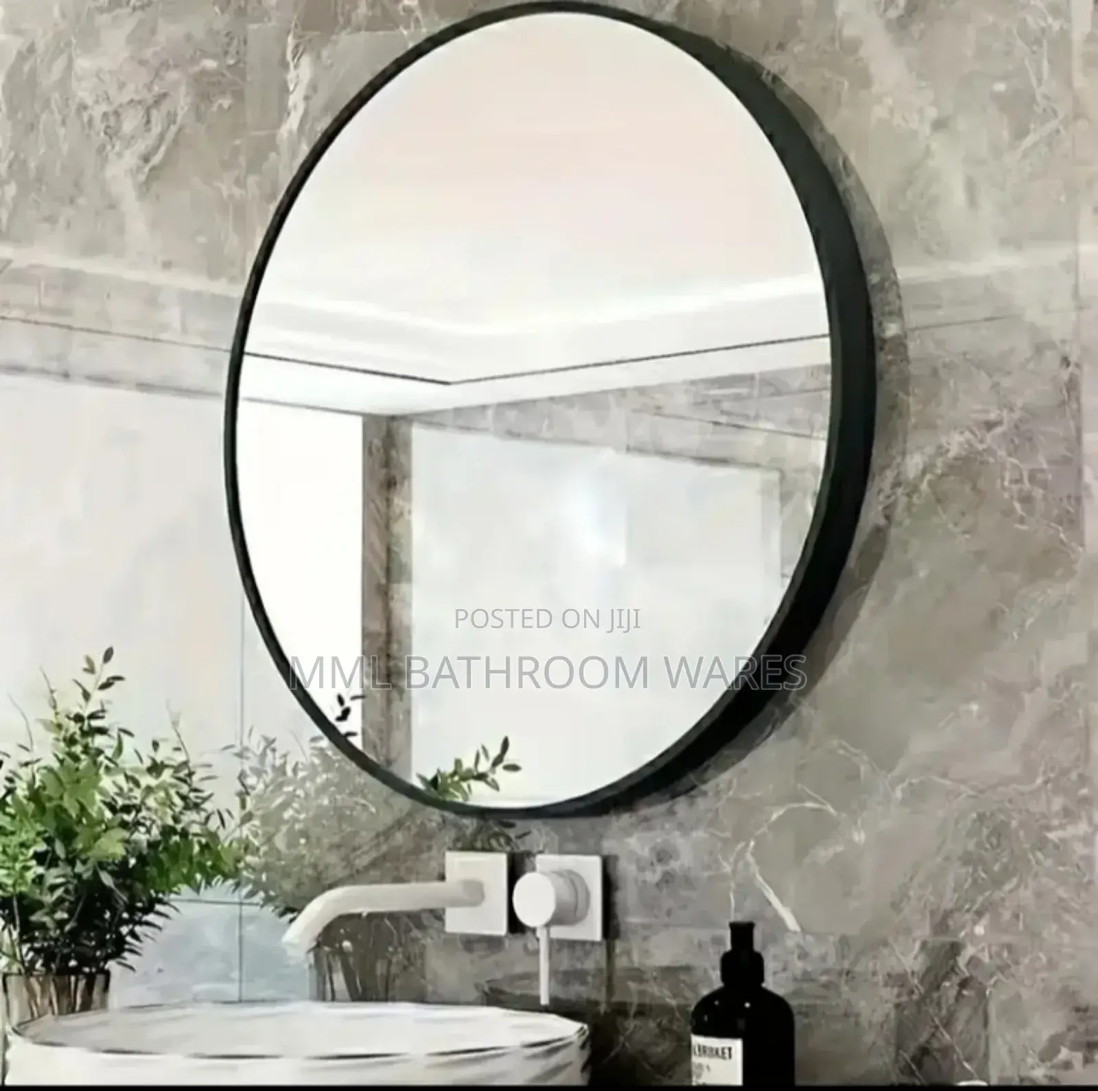 Round Wall Mounted Mirror Black Frame Wall Decor Mirrors