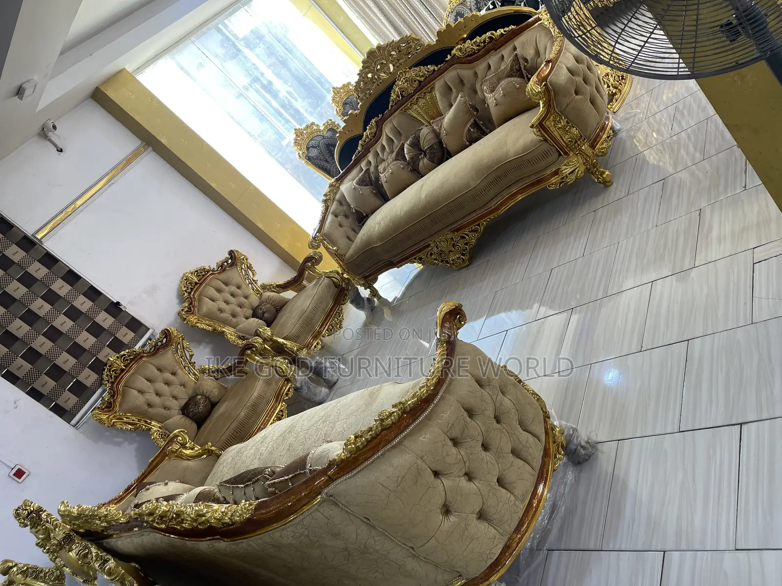 8seater High Quality Imported Turkish Royal Fabric Sofa Cha