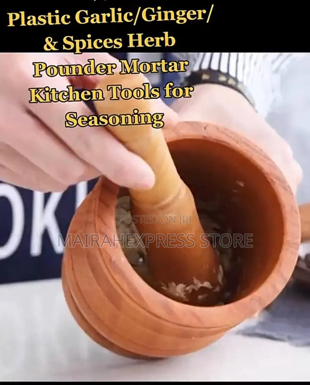 2pcs/Set Multipurpose Mortar Pestle as Kitchen Tool