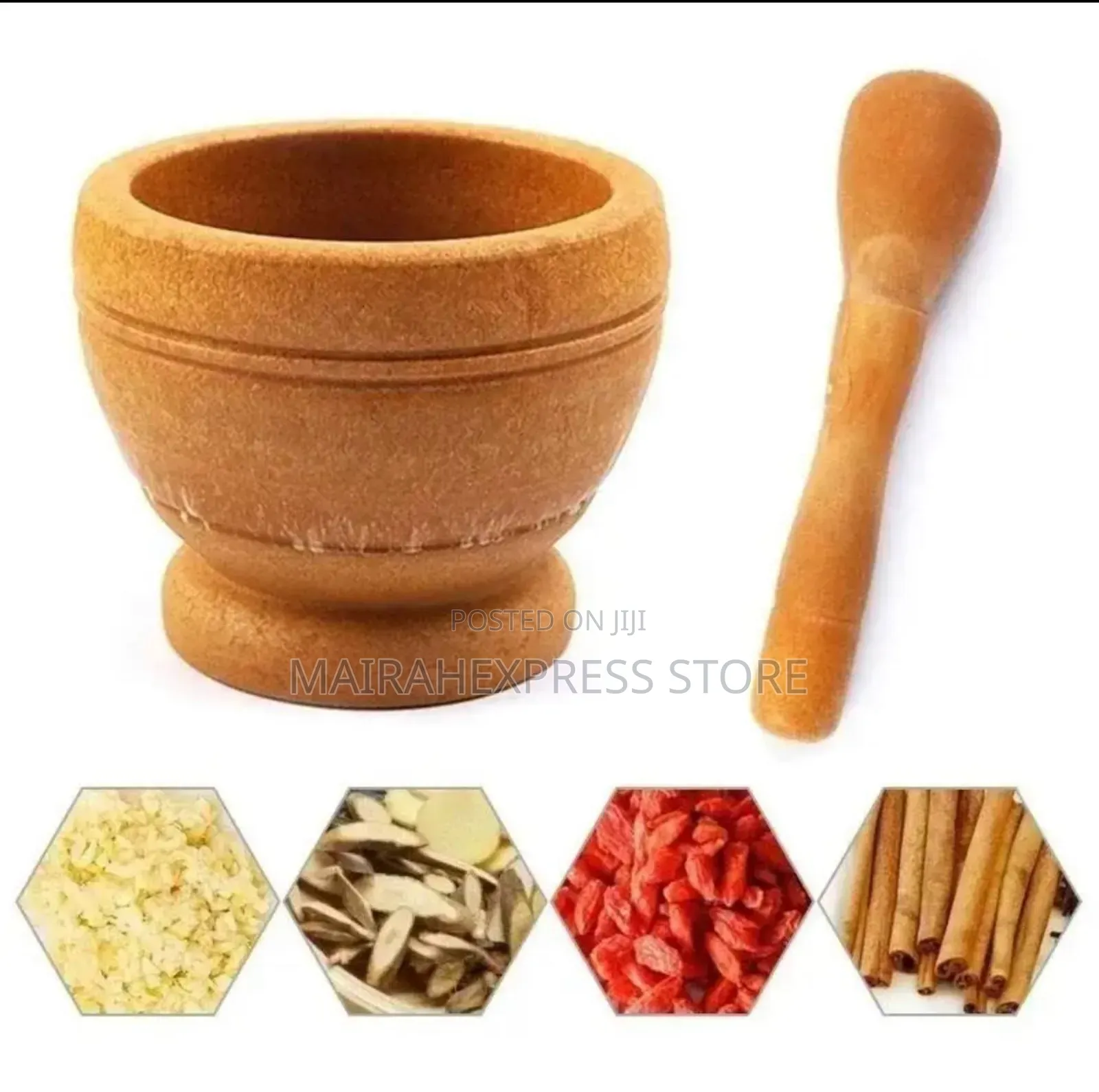 2pcs/Set Multipurpose Mortar Pestle as Kitchen Tool