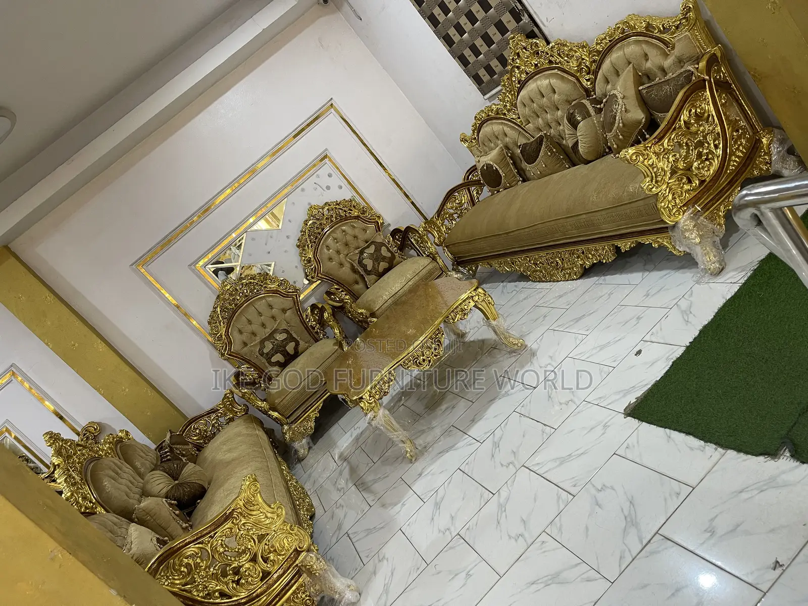 8seater High Quality Turkish Royal Sofa Chair Complete Set