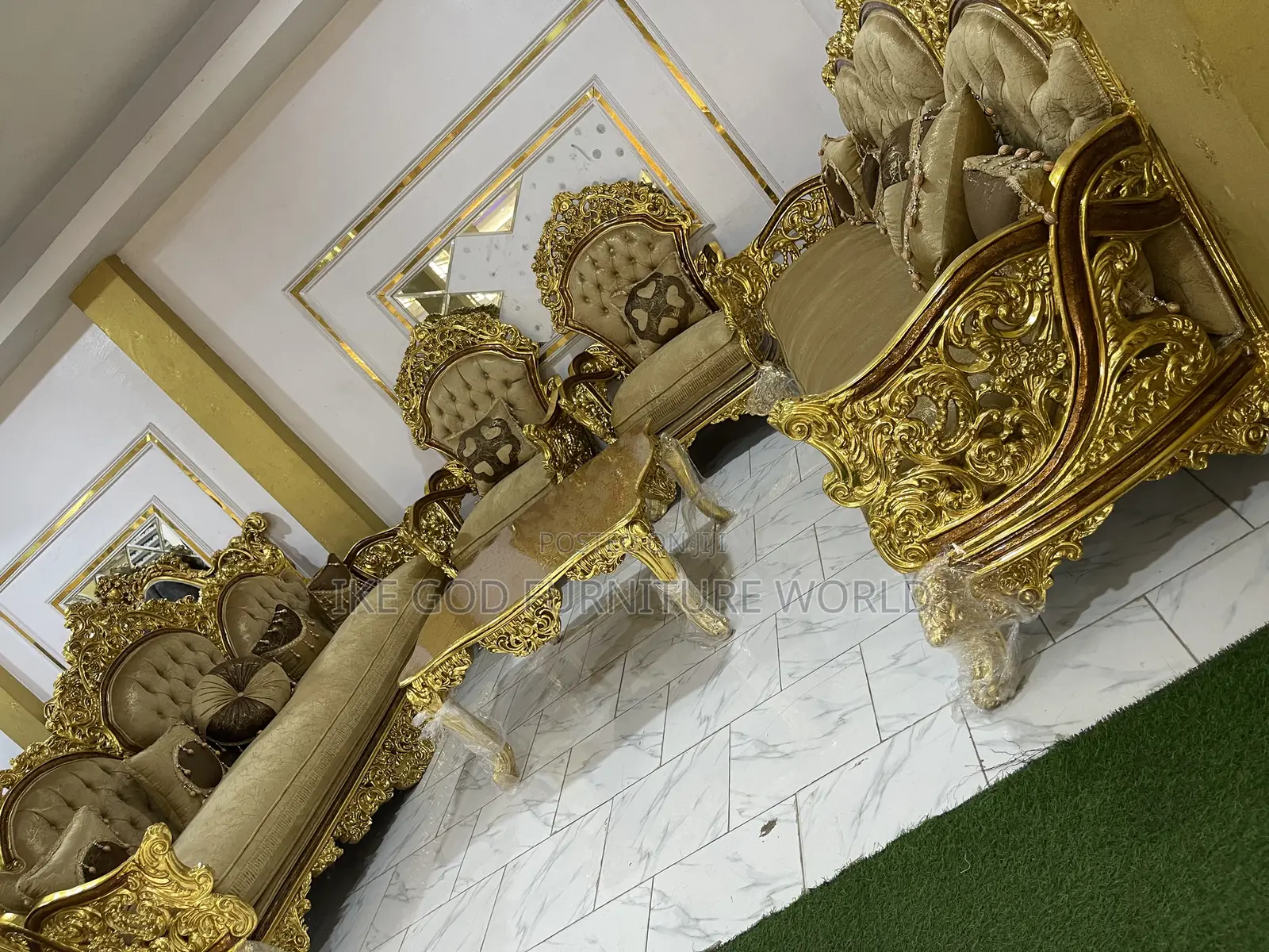 8seater High Quality Turkish Royal Sofa Chair Complete Set