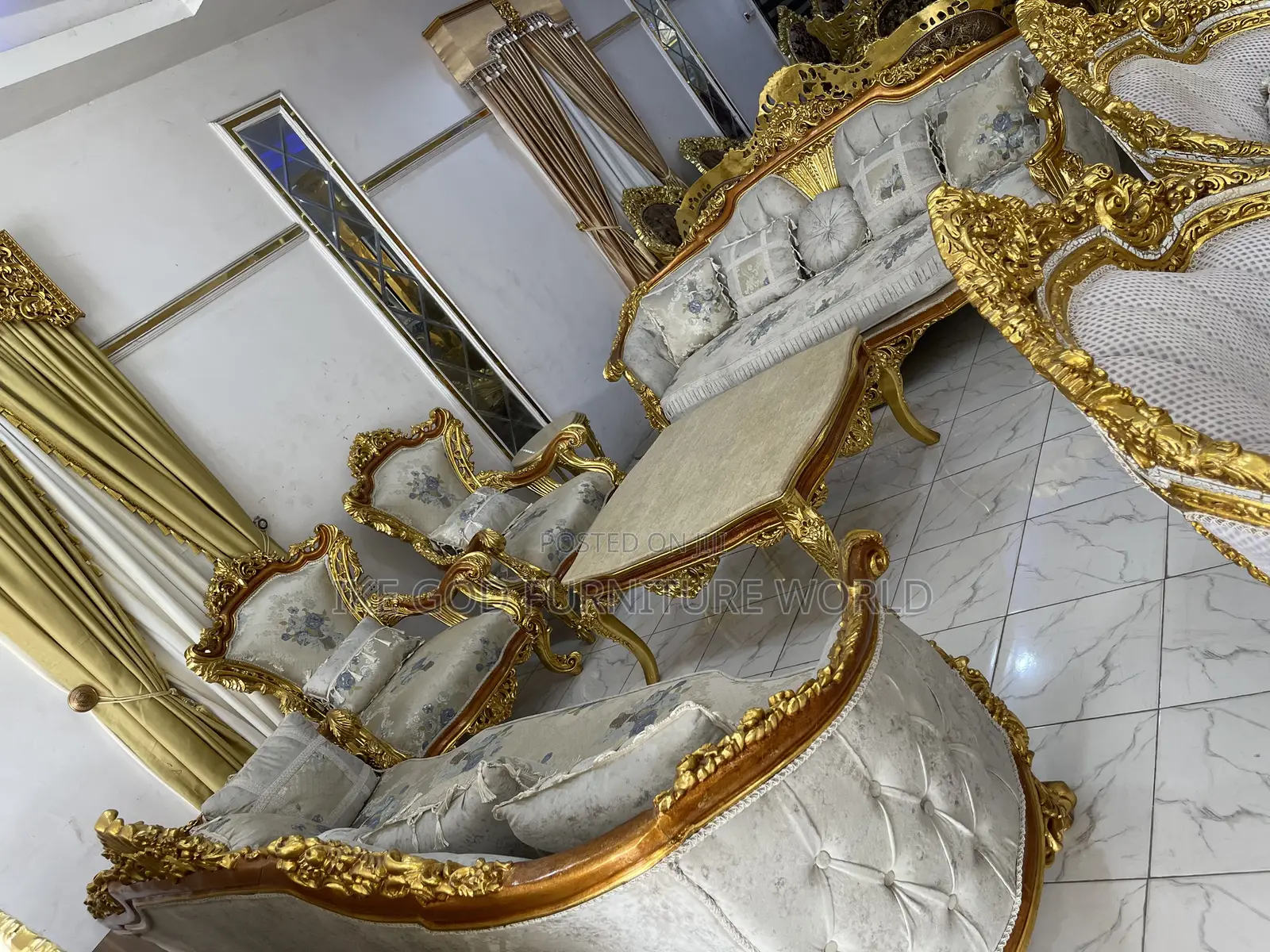 Set of High Classic Turkish Royal Sofa Chair