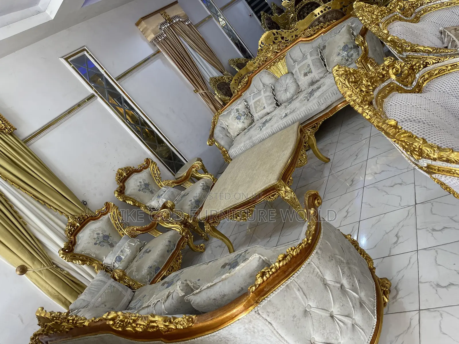 Set of High Classic Turkish Royal Sofa Chair