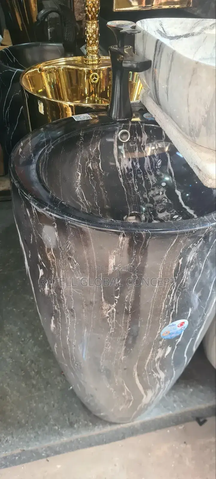 Marble Freestand Dining Wash Hand Basin