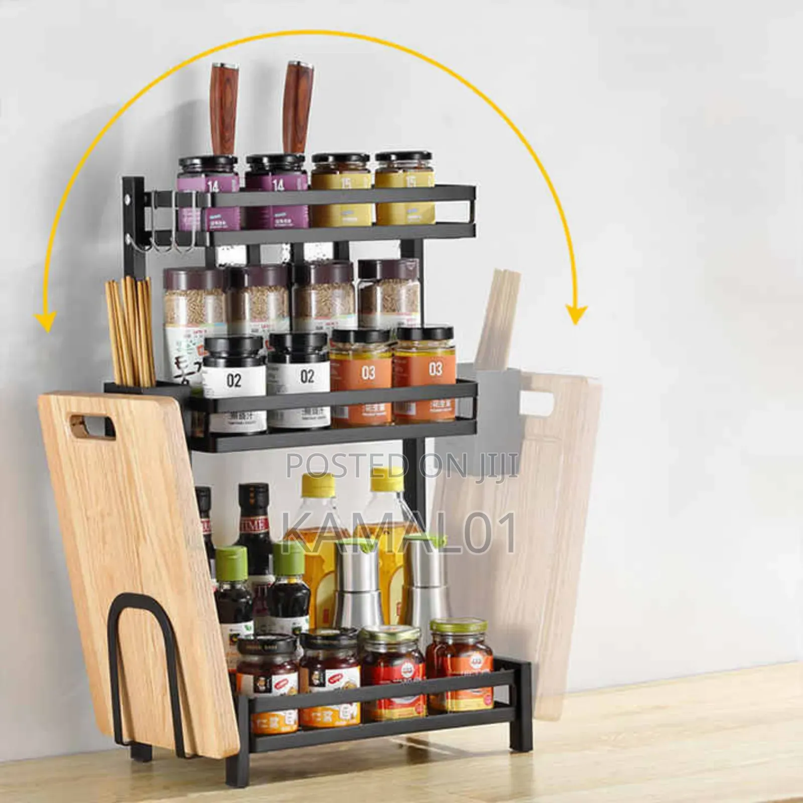 Imported Galvanized Stake Seasoning,Kitchen Spice Shelves