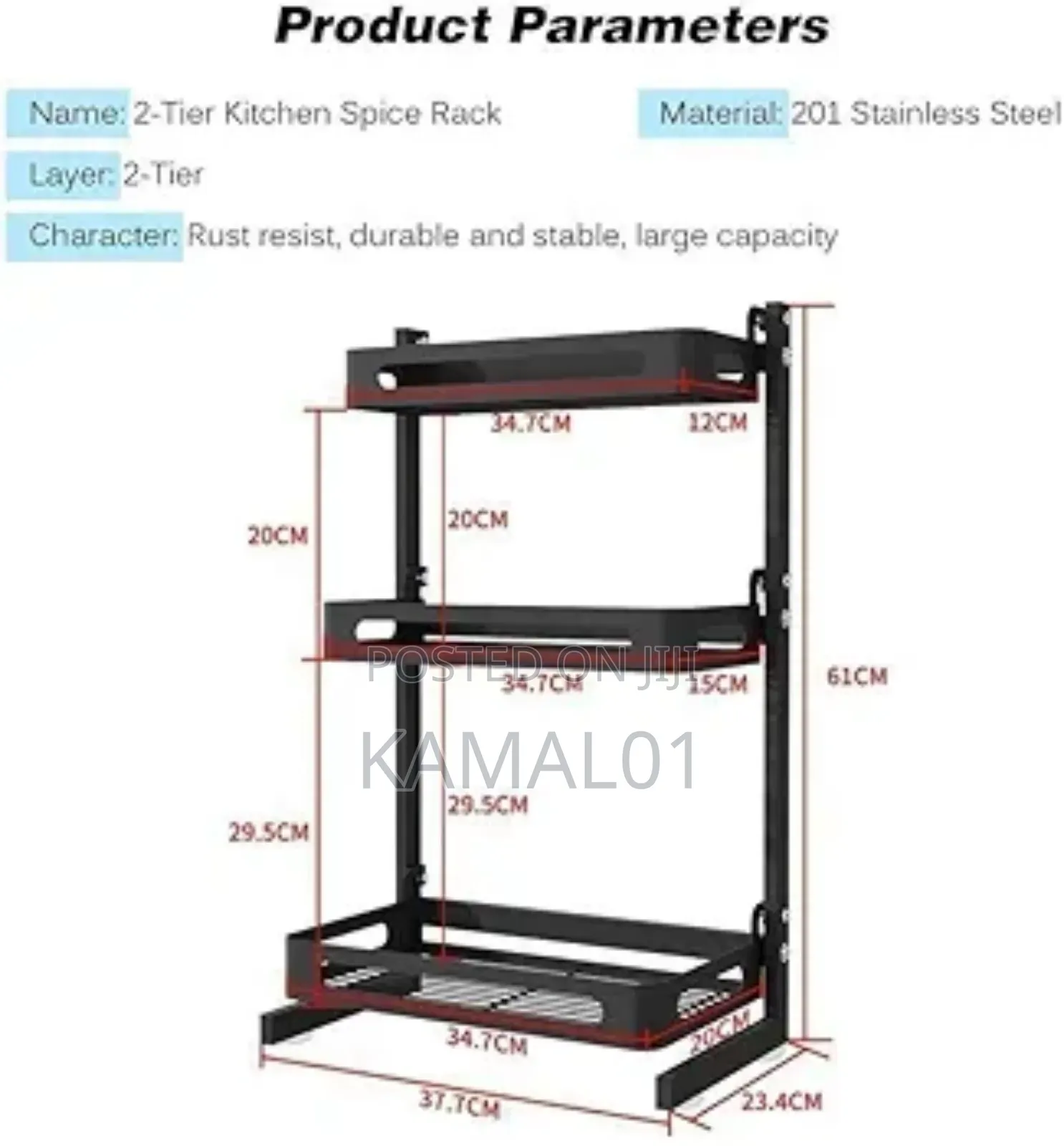 Imported Galvanized Stake Seasoning,Kitchen Spice Shelves