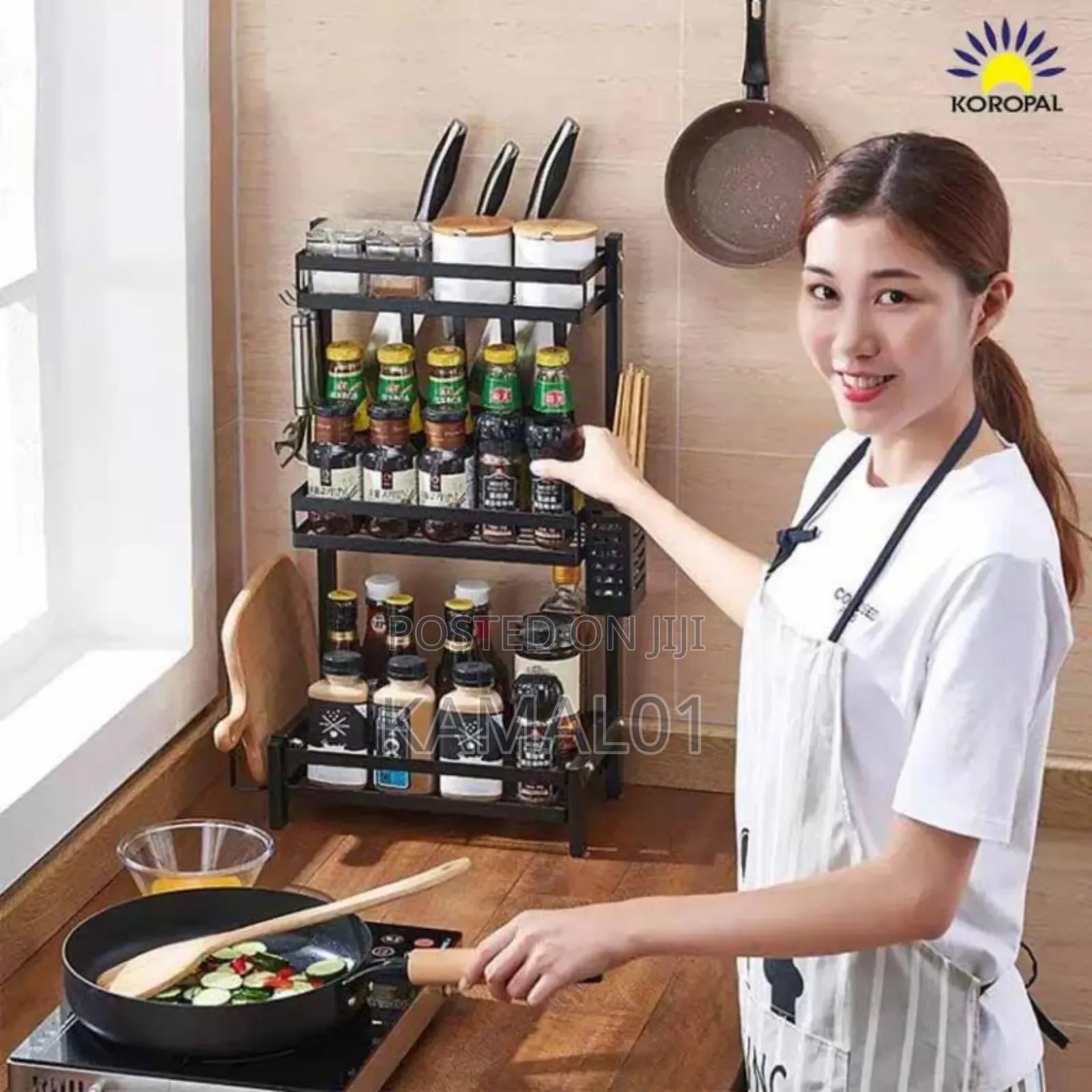 Imported Galvanized Stake Seasoning,Kitchen Spice Shelves