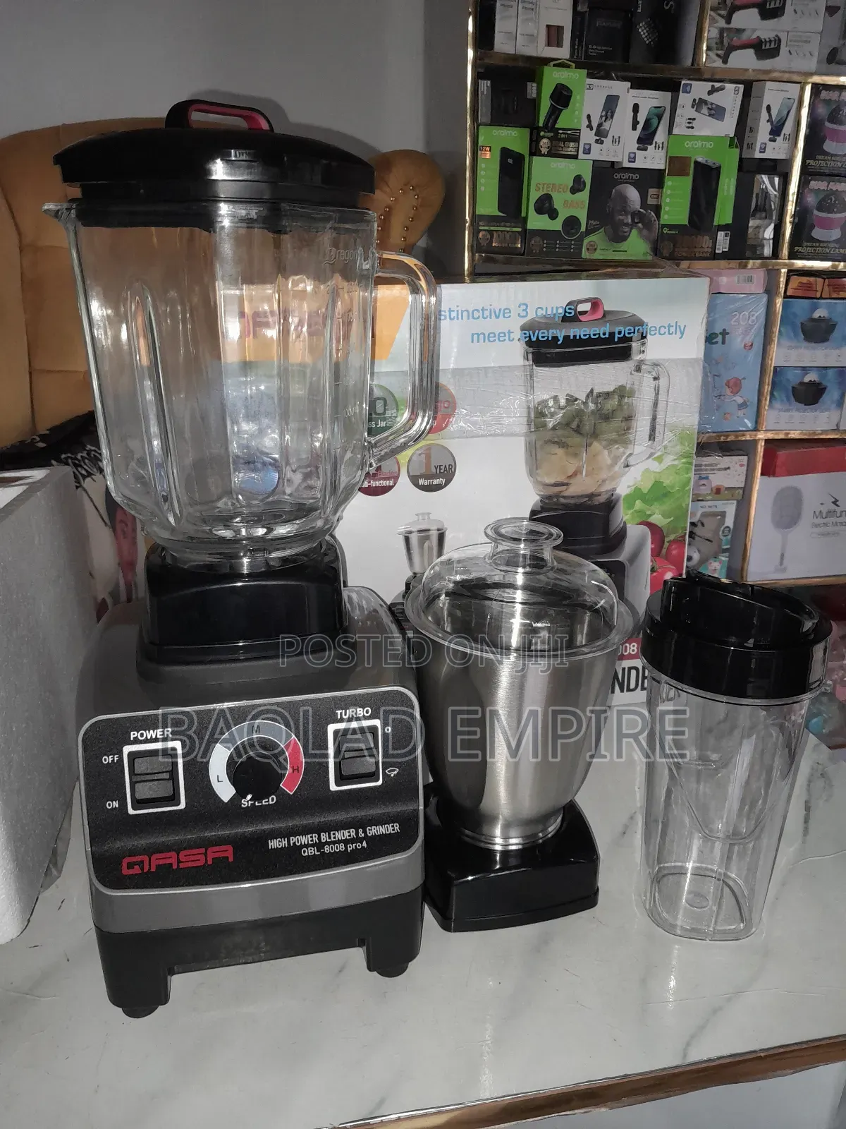 3 in 1 Qasa Blender and Grinder (1500watts) QBL - 8008 Pro 4