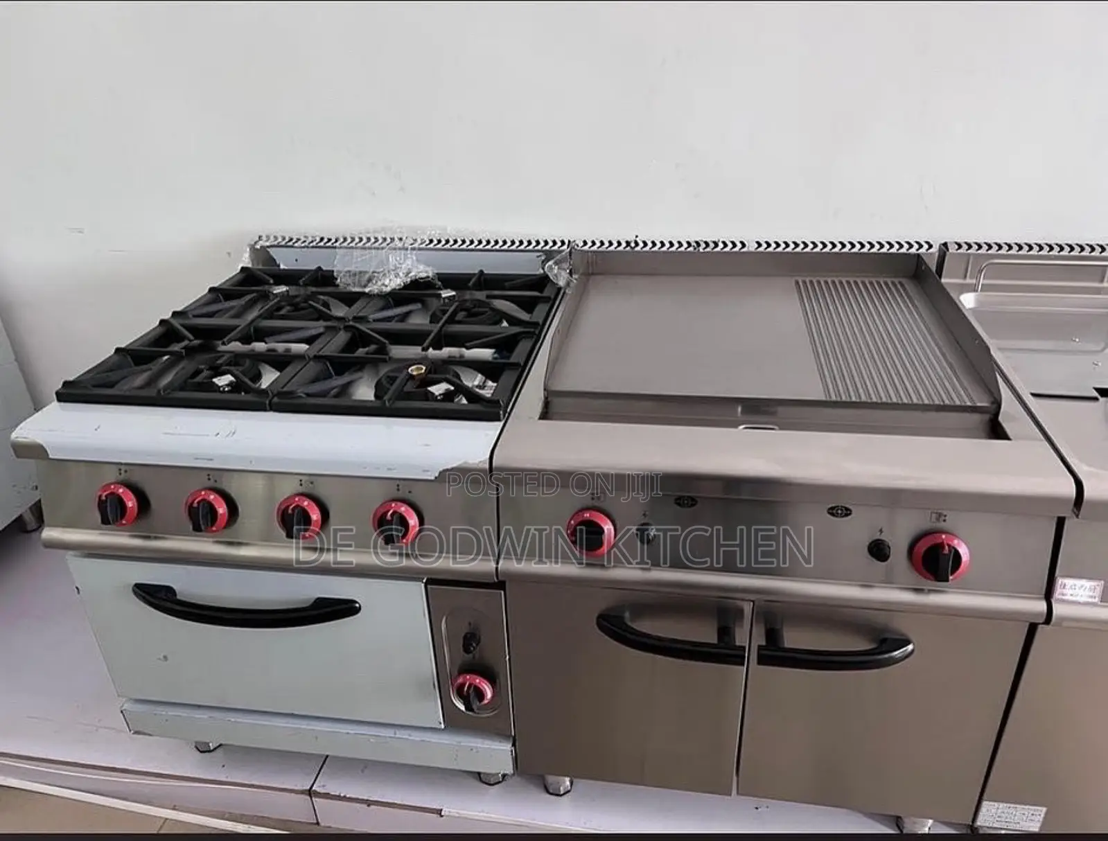 4 Burners Gas Cooker and Gas Griddle
