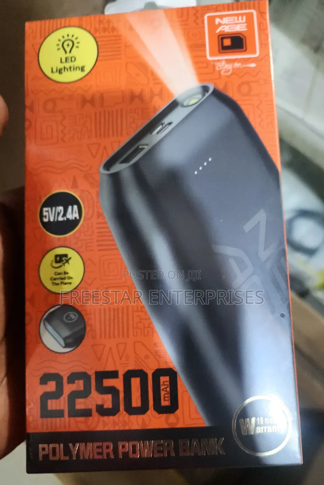 New Age 22500 Mah Power Bank Type-C to Type-C Flashlight