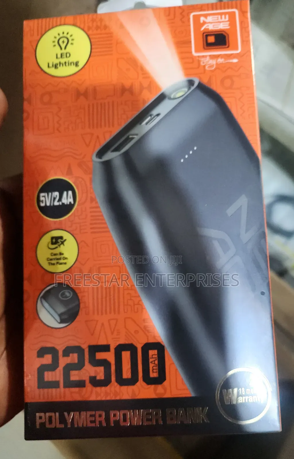 New Age 22500 Mah Power Bank Type-C to Type-C Flashlight