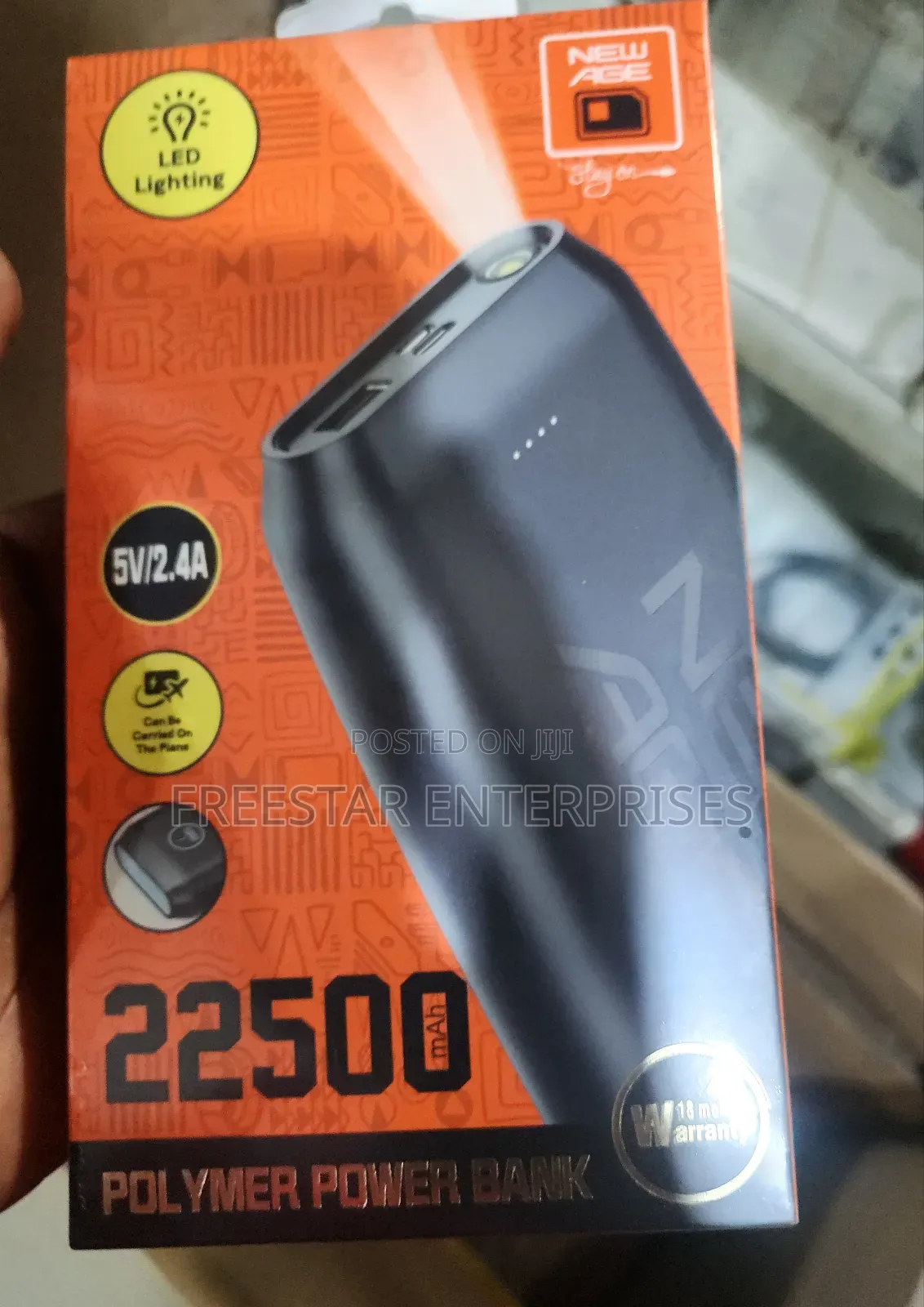 New Age 22500 Mah Power Bank Type-C to Type-C Flashlight