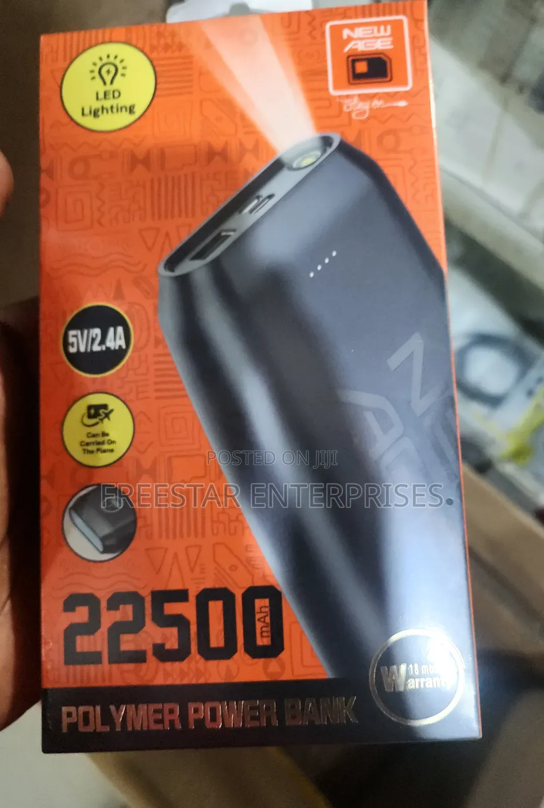 New Age 22500 Mah Power Bank Type-C to Type-C Flashlight