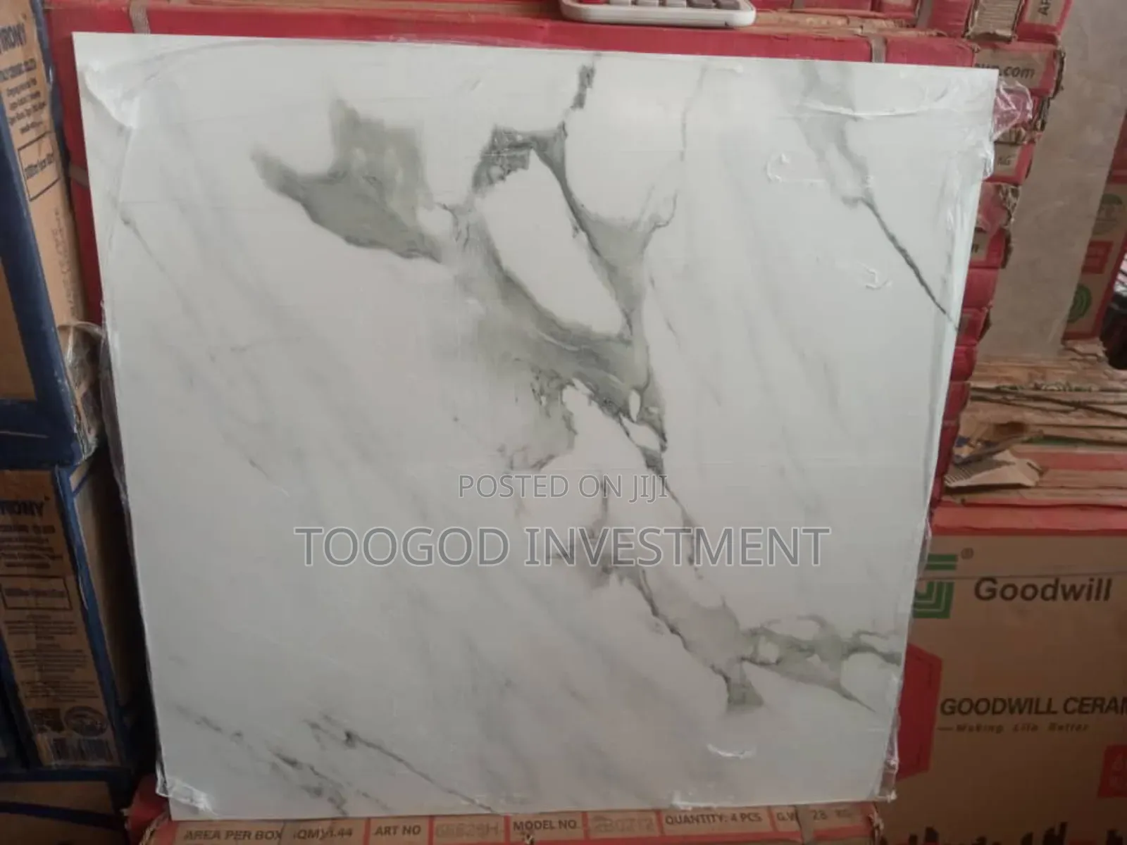 Smoke White Digital Floor Tiles