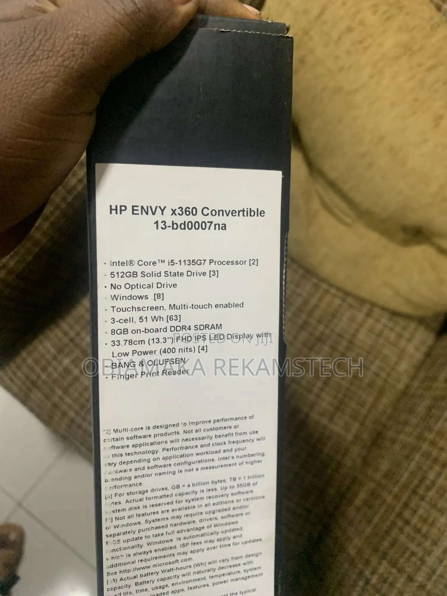 New Laptop HP Envy 13 8GB Intel Core I5 SSD 512GB