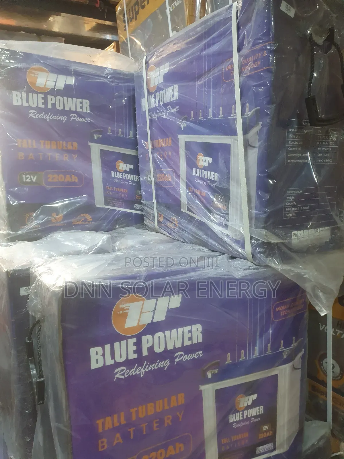 Blue Power Tubular Batteries 220ah 12v
