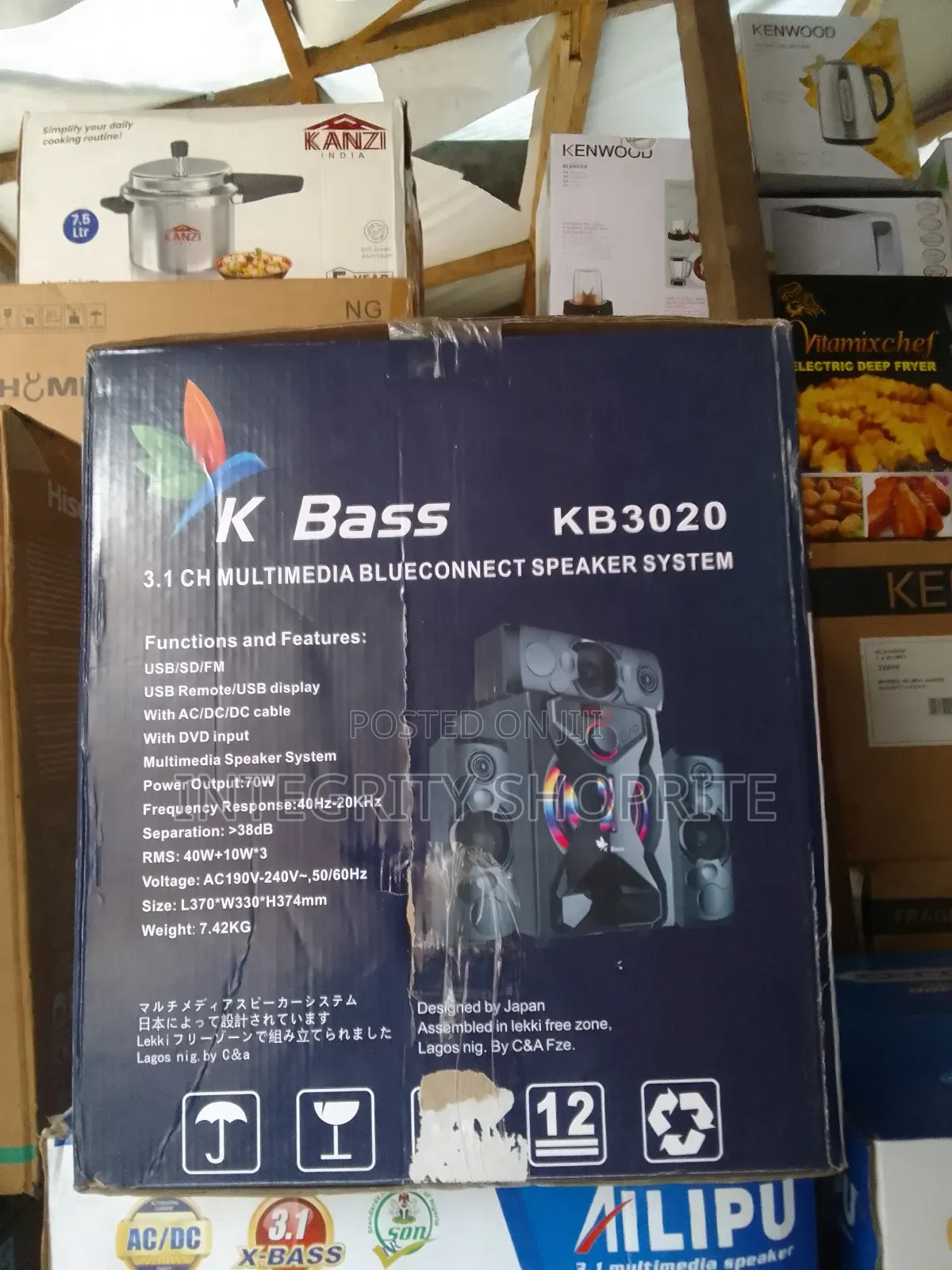 K Bass Kb3020 3.1 Ch Multimedia Blueconnect Speaker System