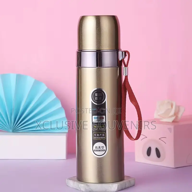 500ml Bullet Thermal Vacuum Flask Gym Cup With Strap