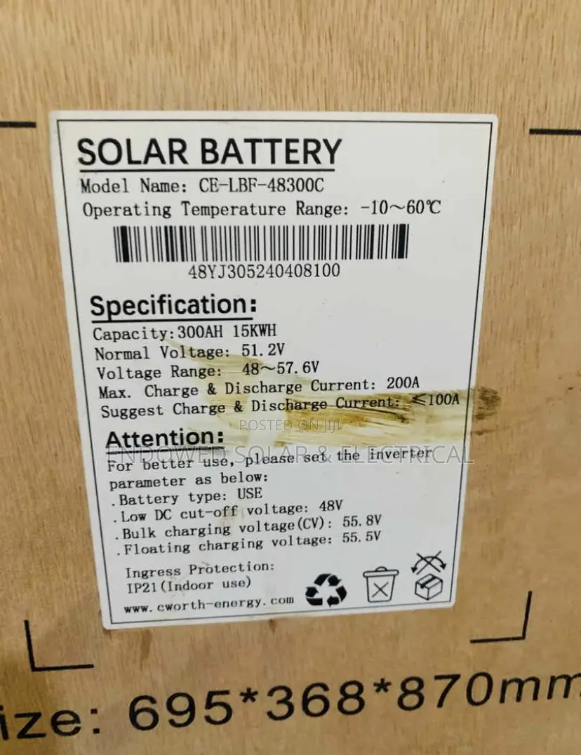 15kwh 51.2v C-Worth Lithium Ion Batteries Are Available