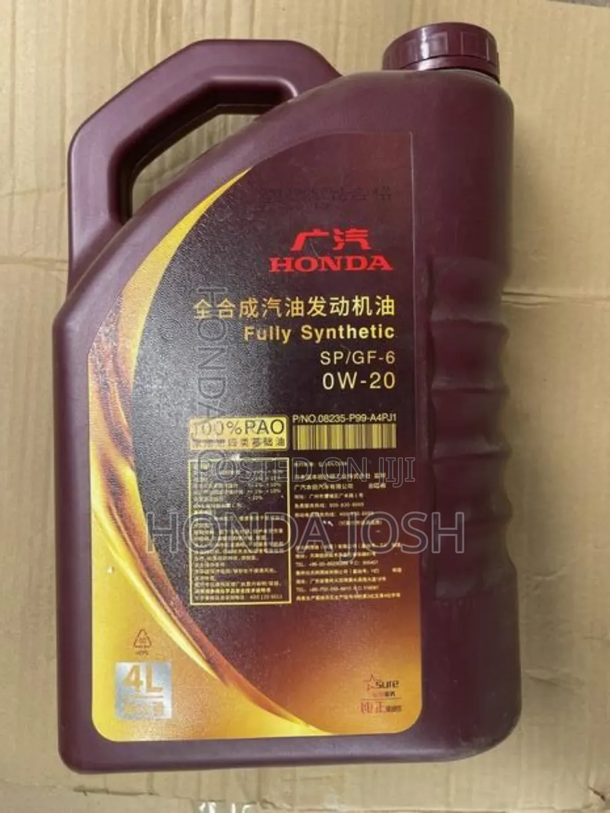 Honda Motor Oil 0w20 Japan Quality