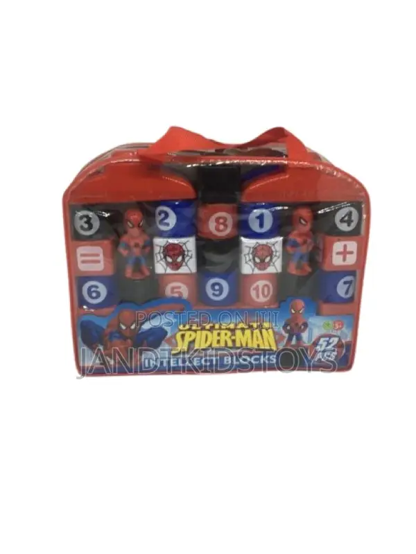 52 Piece Spiderman Themed Building Blocks