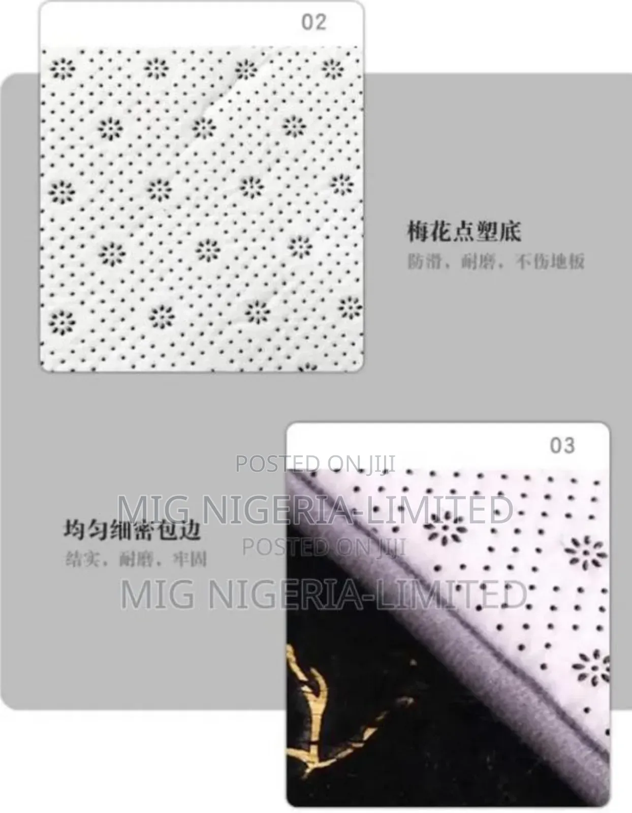 3pcs Toilet and Bathroom Rug Anti Slip Rug Mat