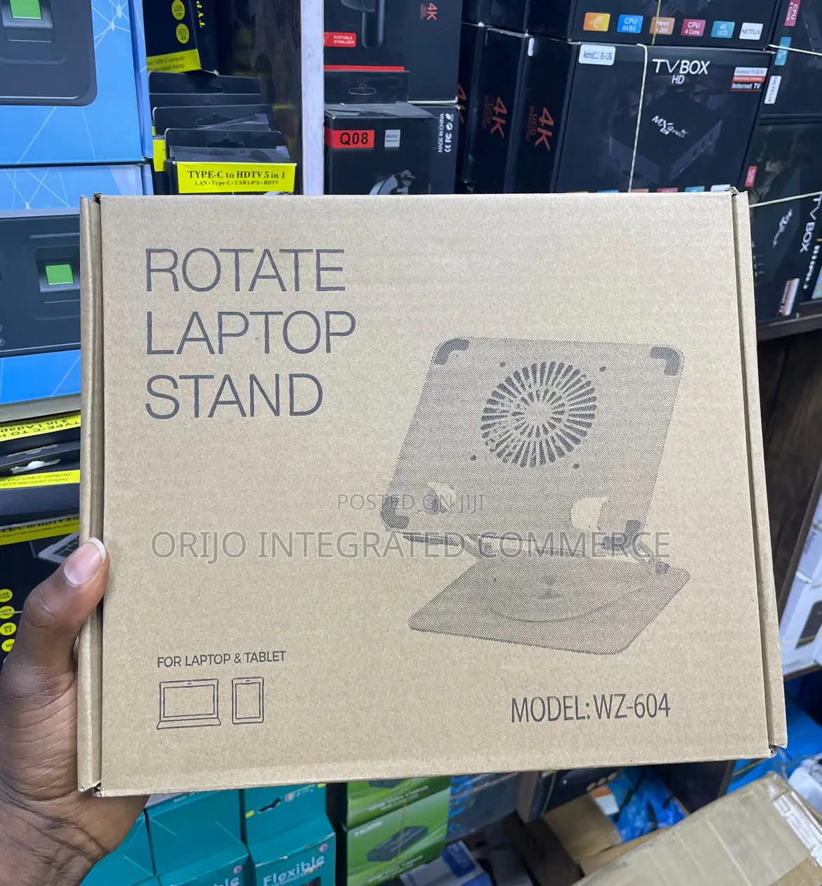 Rotational Laptop Stand With Fan for 12-17inches Laptop