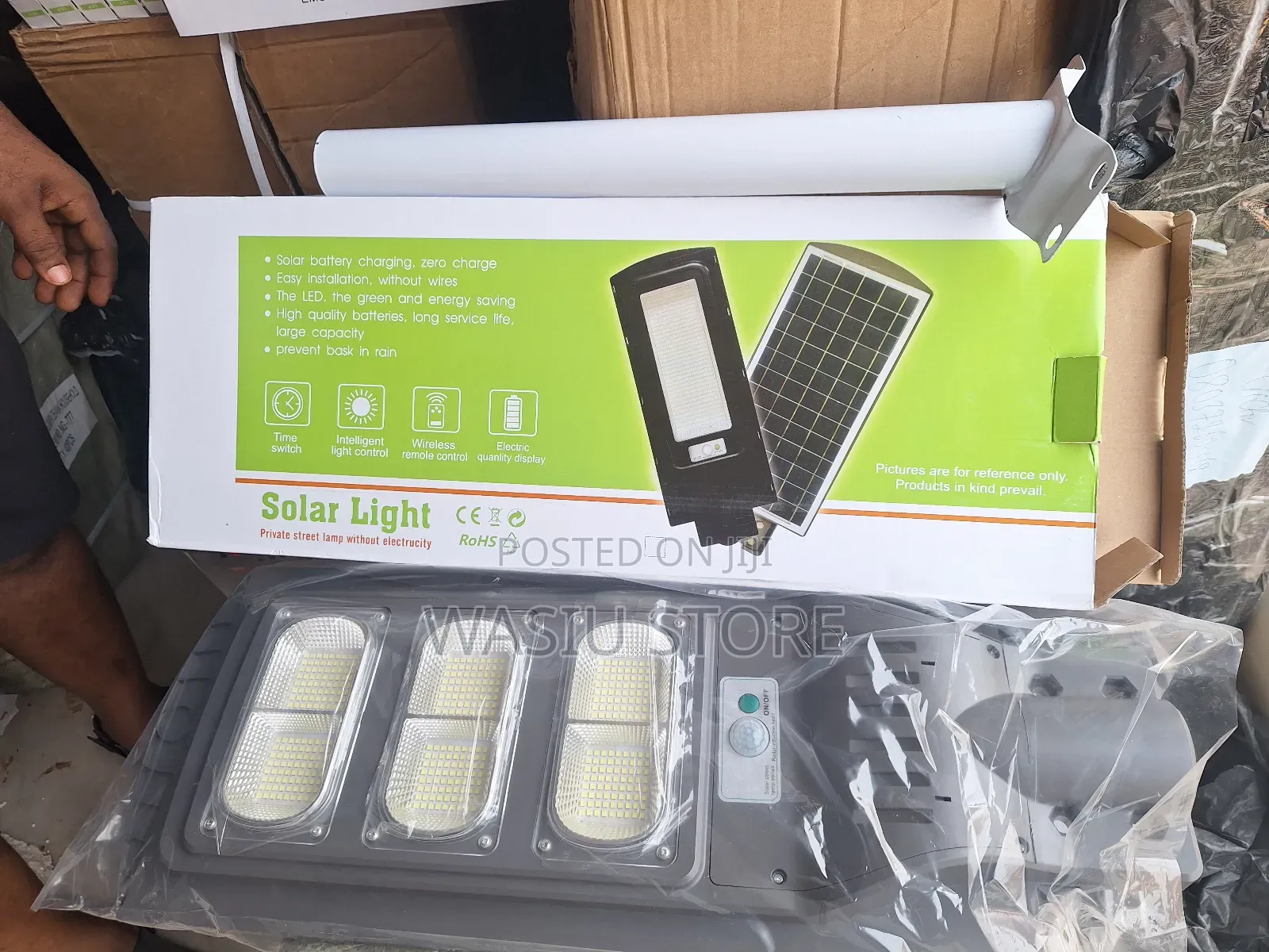 Led 480w Solar Street Light With Remote With Pole Stand