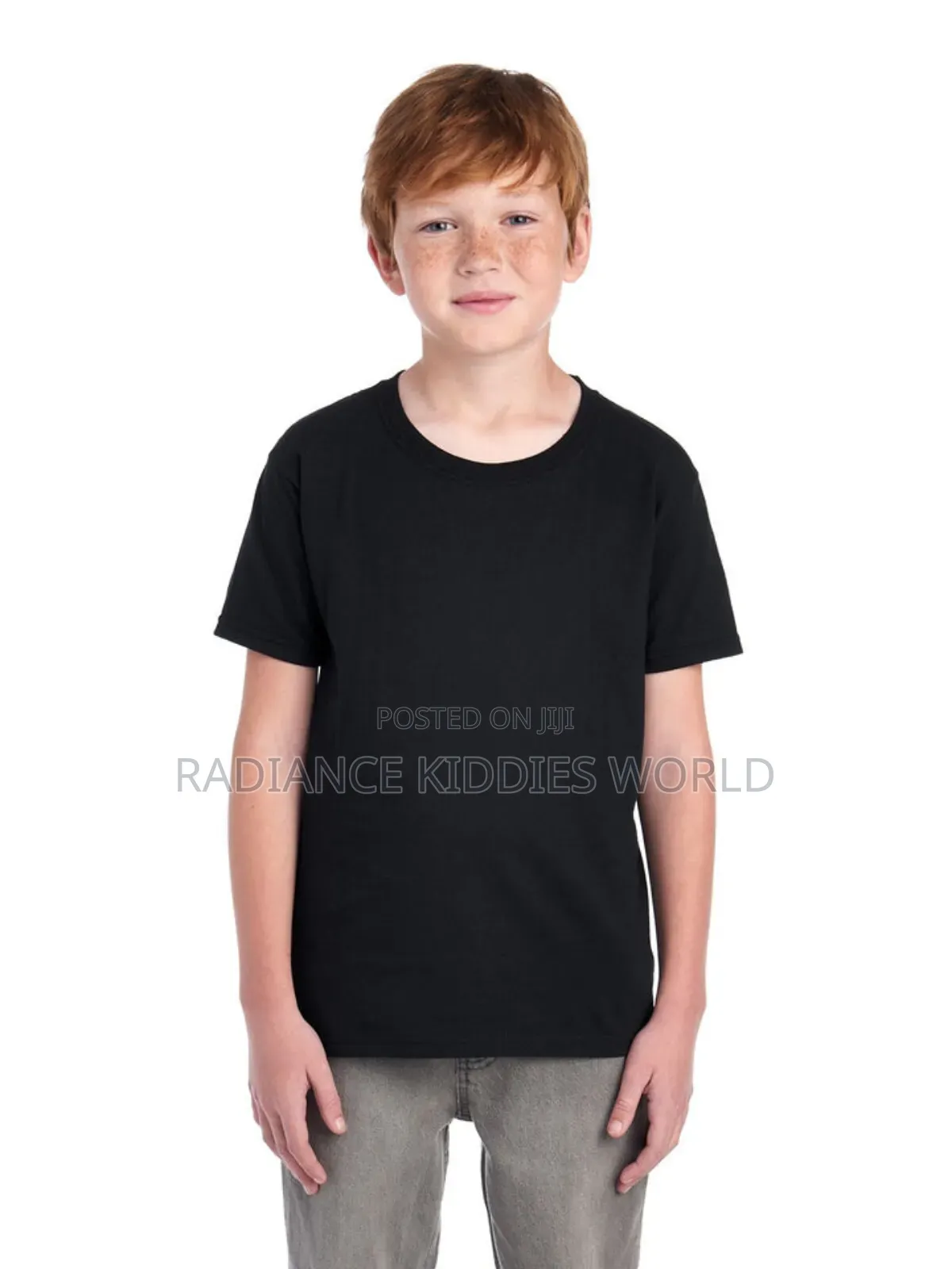 (5 to 18yrs) Uk George White/Black Round Neck School T-Shirt