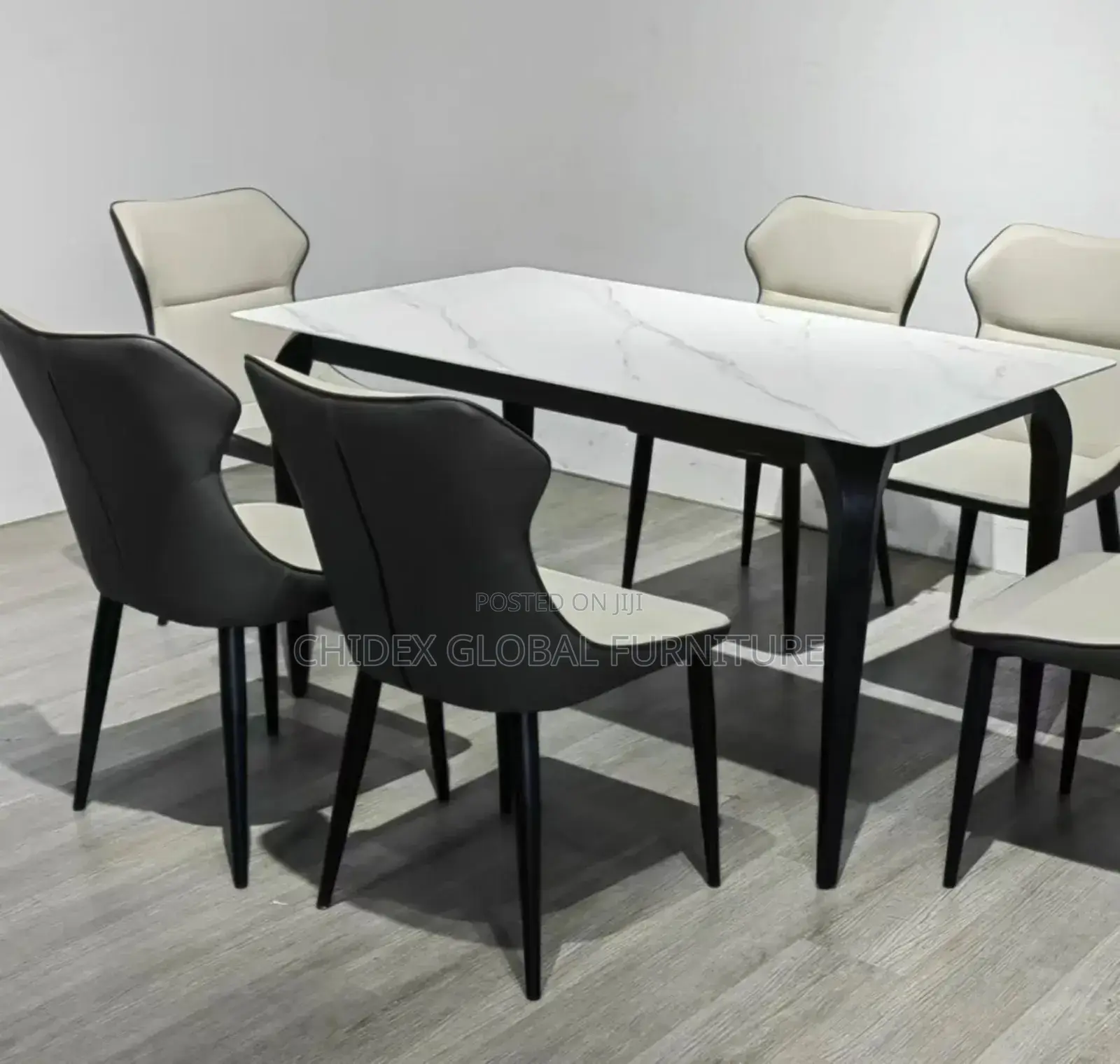 Set of Marble Top Dining Table
