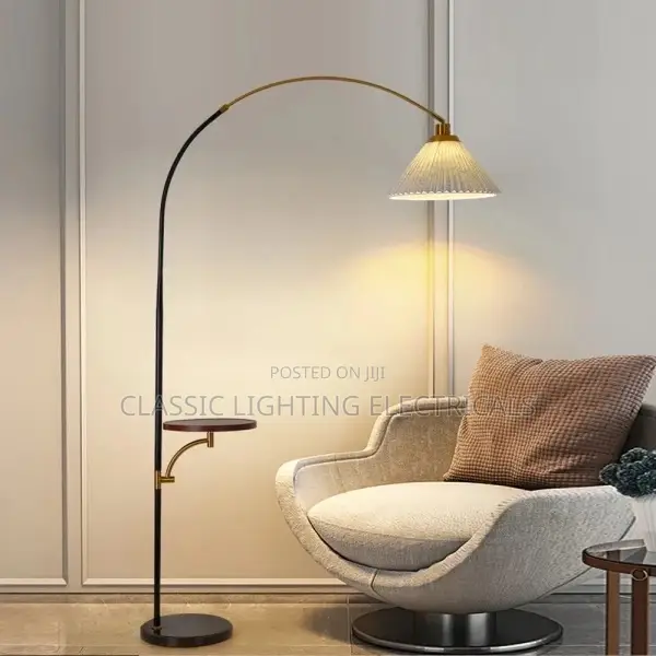 Modern Floor Lamp Nordic Standing Lights With Round Table