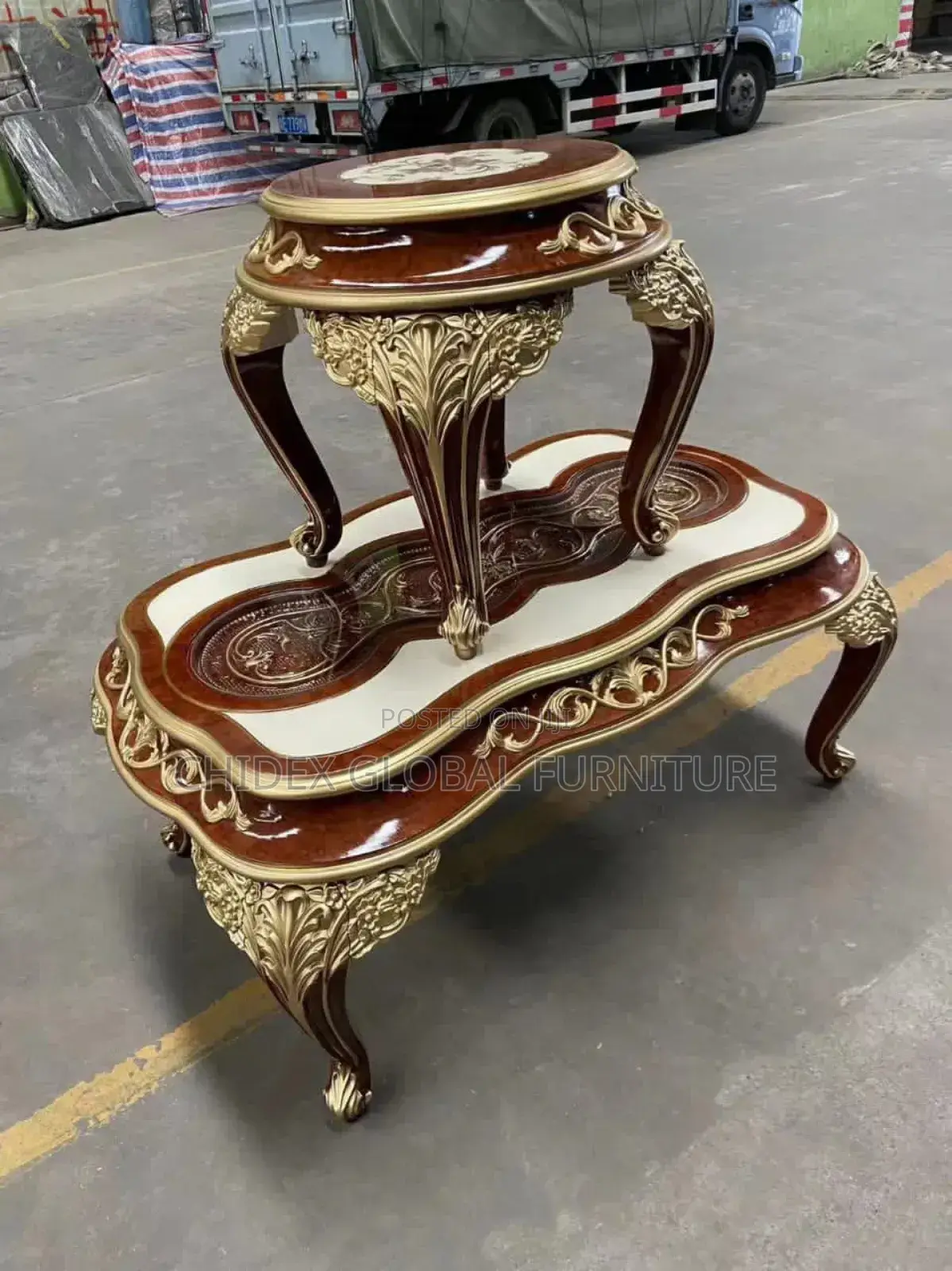 Center Table With Two Side Tables