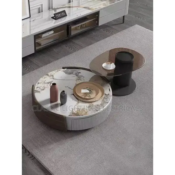 Nordic Modern Light Luxury Living Room Round Coffee Table