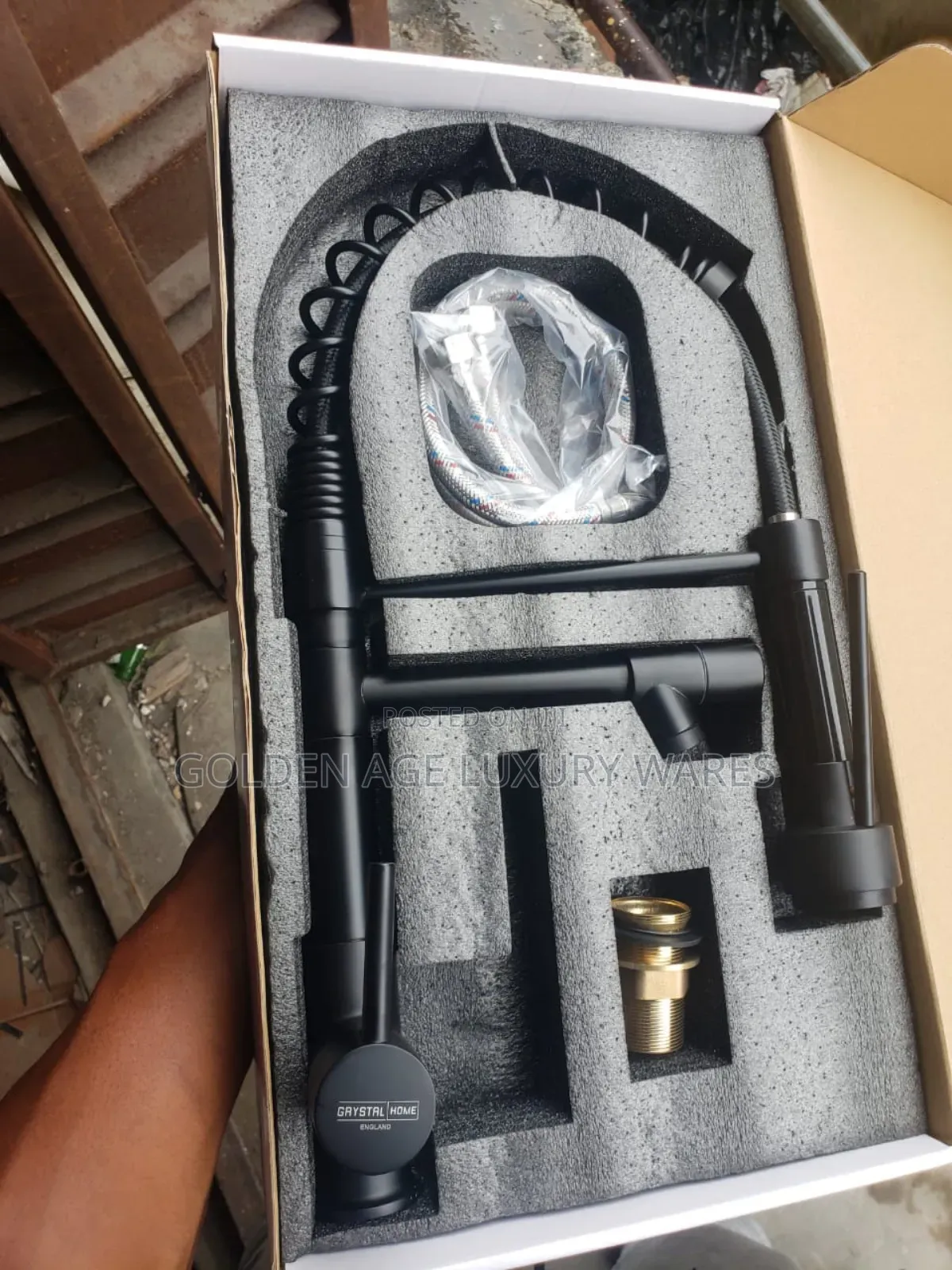Black Chain Sink Mixer Tap (Big Brother Tap)