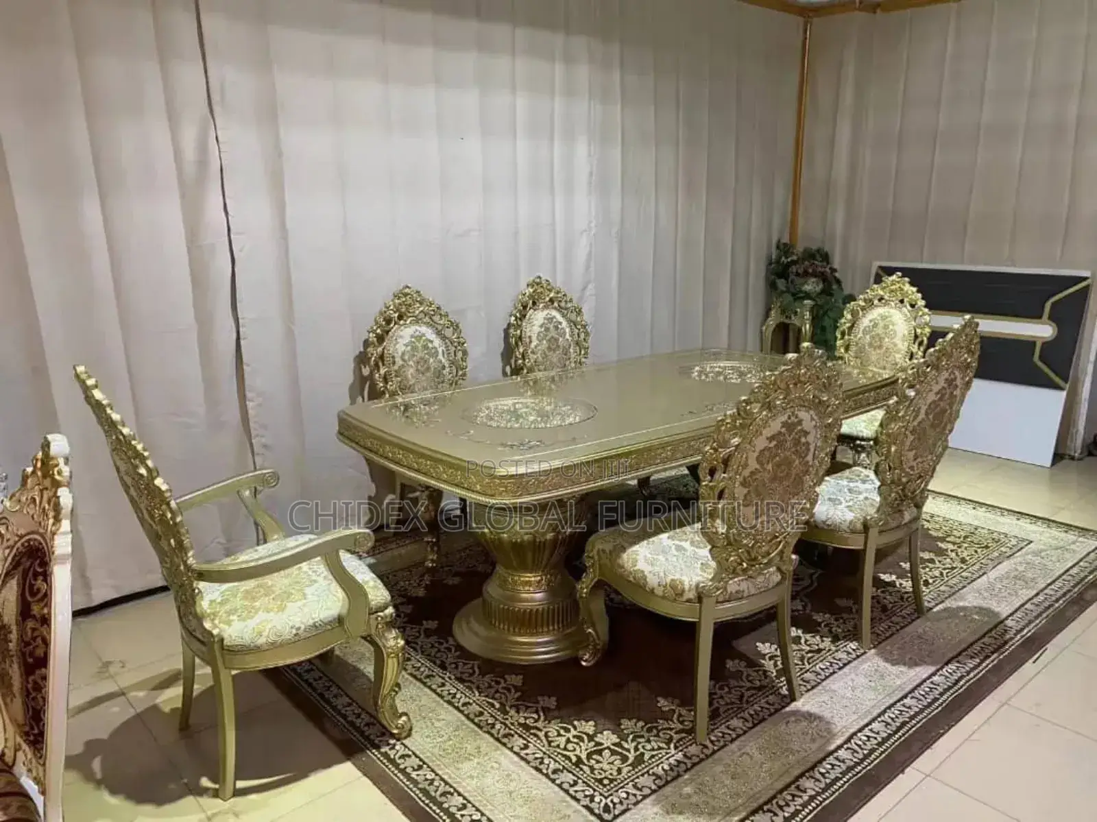 Royal Wooden Dining Table With Chairs