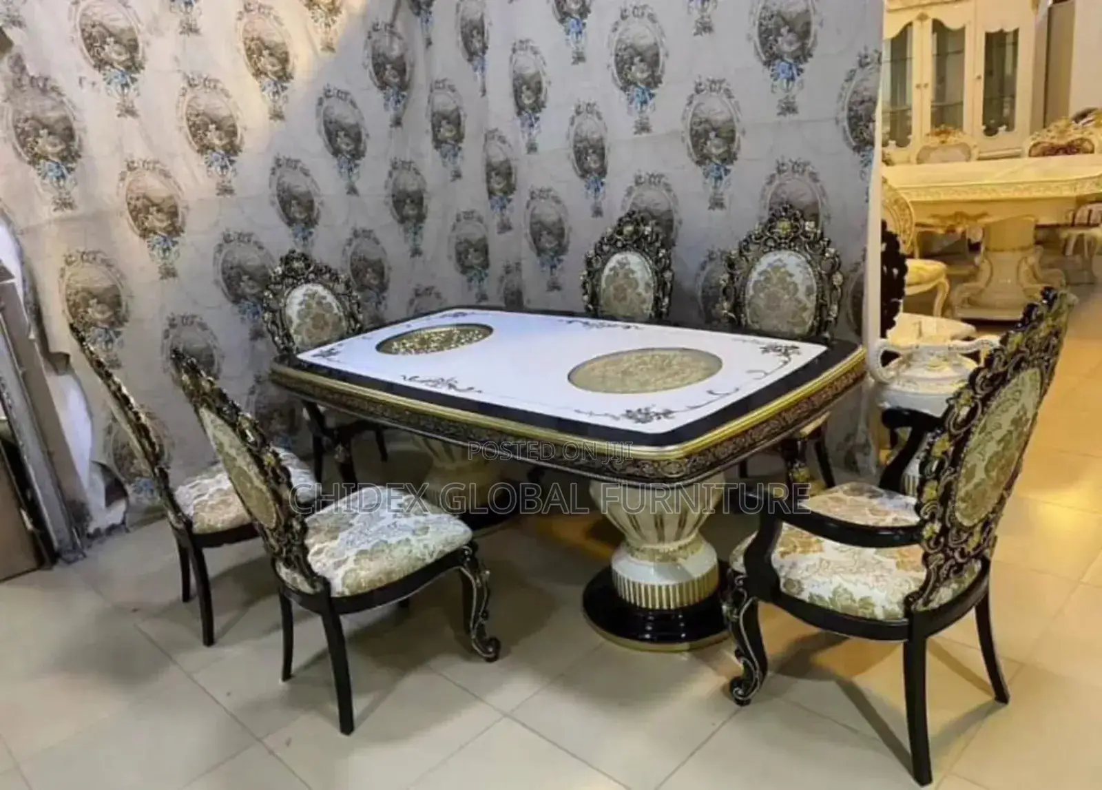 Royal Wooden Dining Table With Chairs