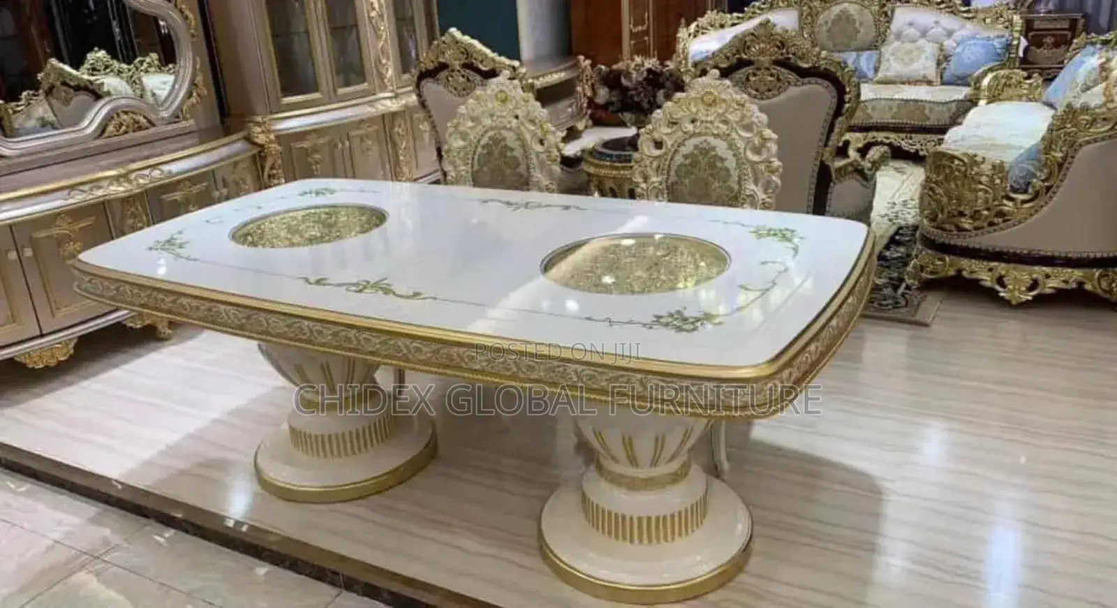 Royal Wooden Dining Table With Chairs