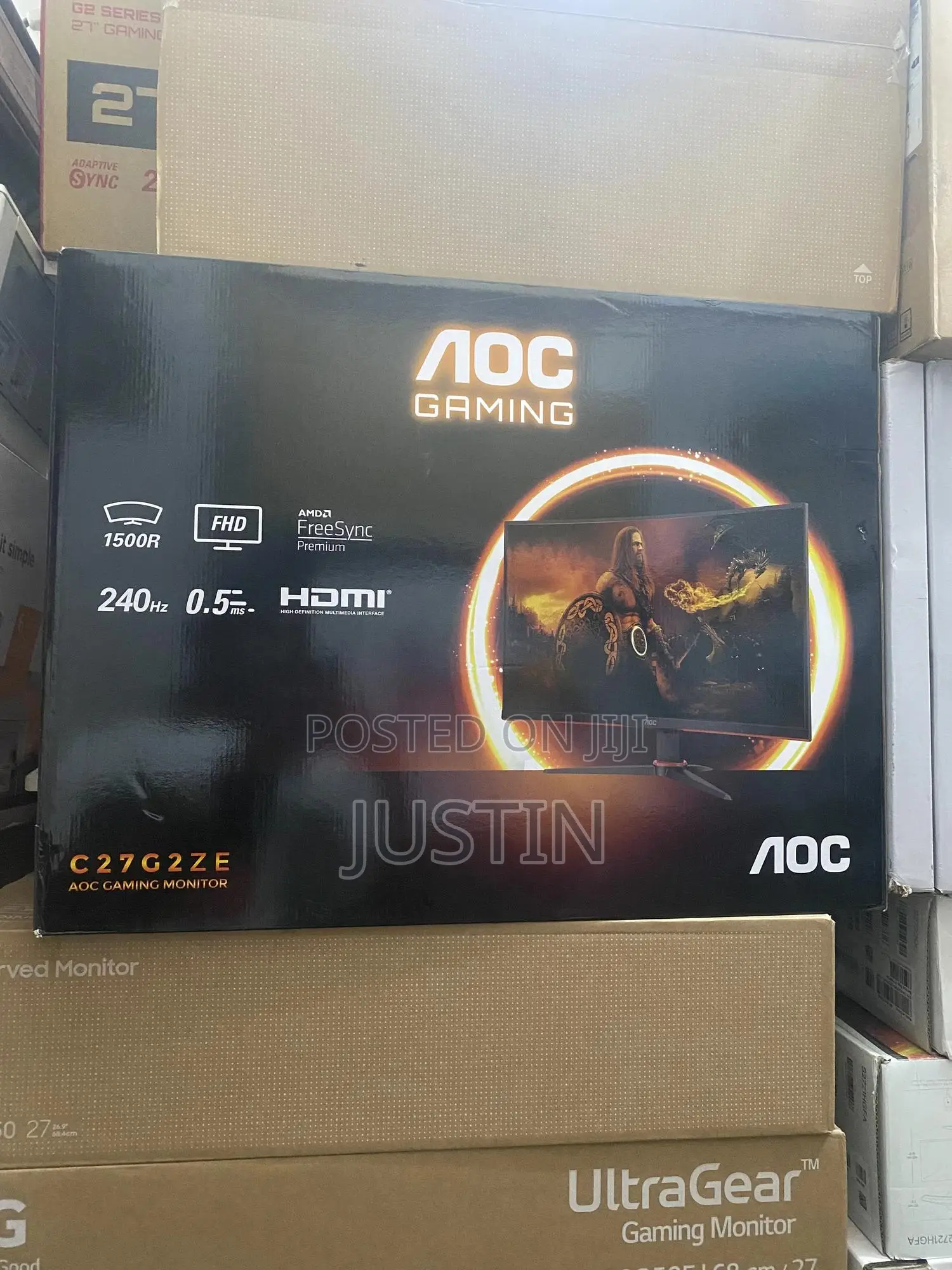 AOC C27G2ZE - 27 Inch Full HD 240hz Curved Gaming Monitor