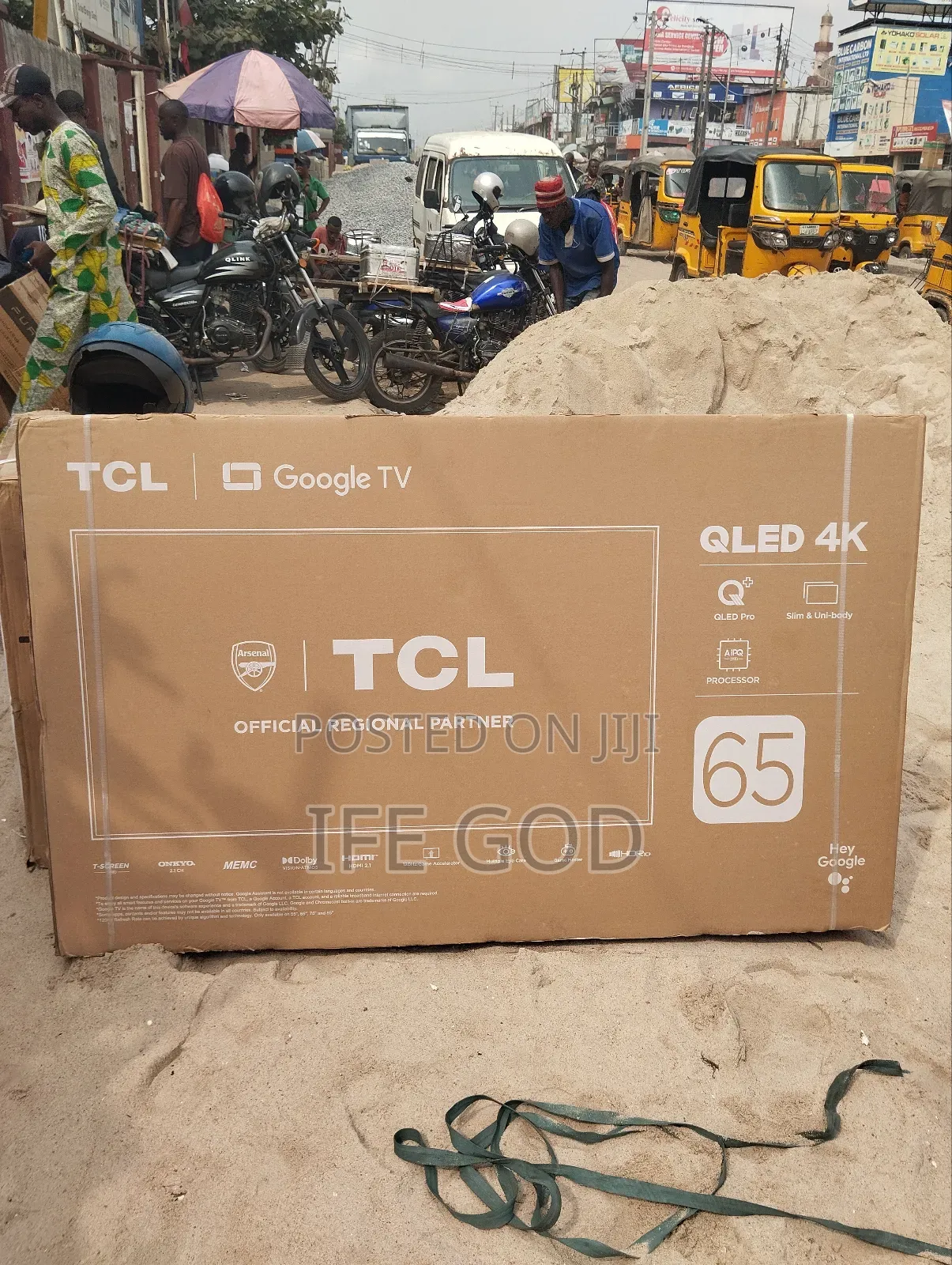 Original TCL 65" Google TV QLED Pro 4KUHD Bluetooth Netflix